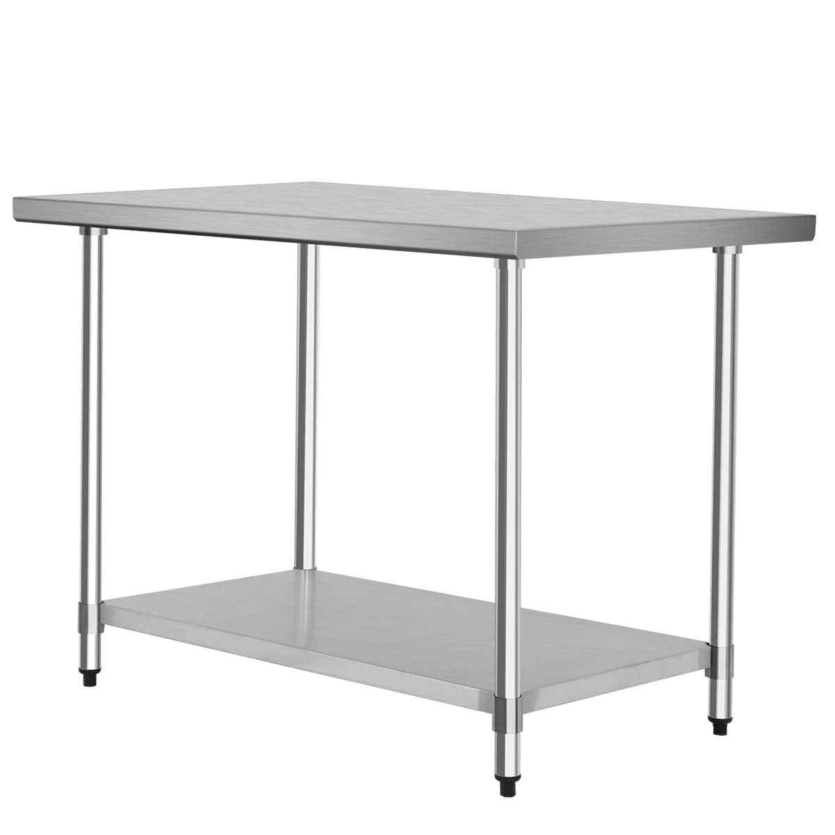 Giantex Stainless Steel Work Table with Shelf Commercial Kitchen Food Prep Table - Giantexus