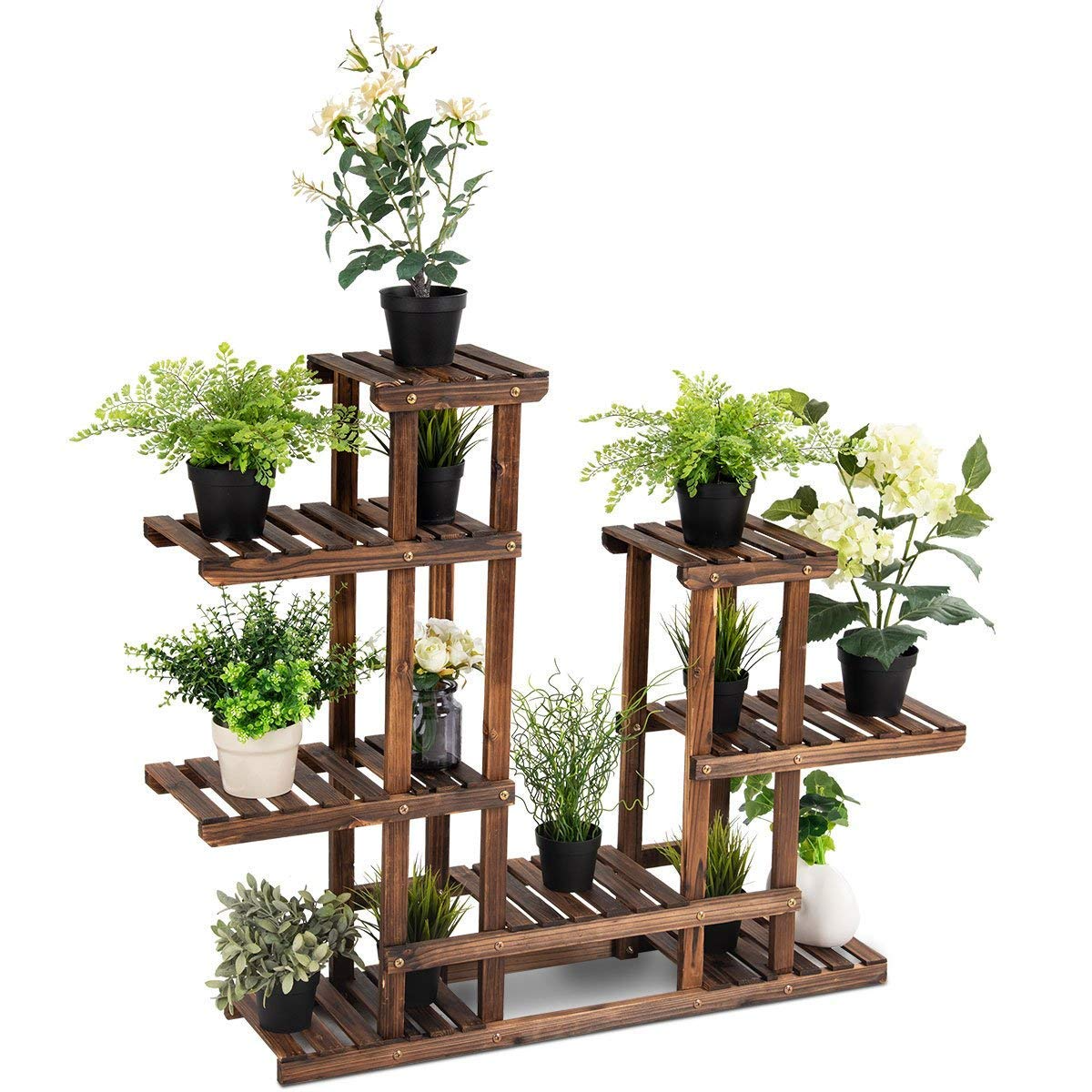 Giantex Flower Rack Wood Plant Stand