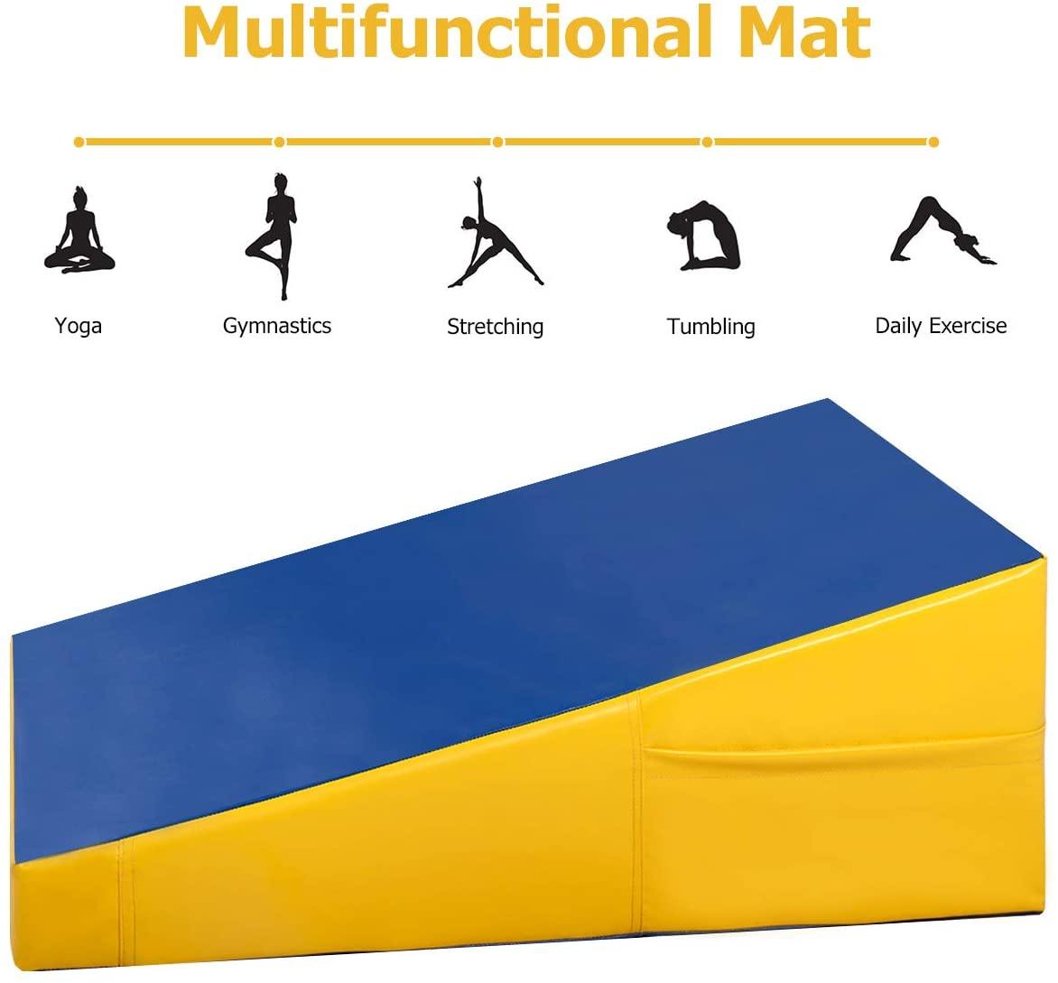 Incline Gymnastic Mat Wedge Shape Gymnastic Tumbling Mat - Giantexus