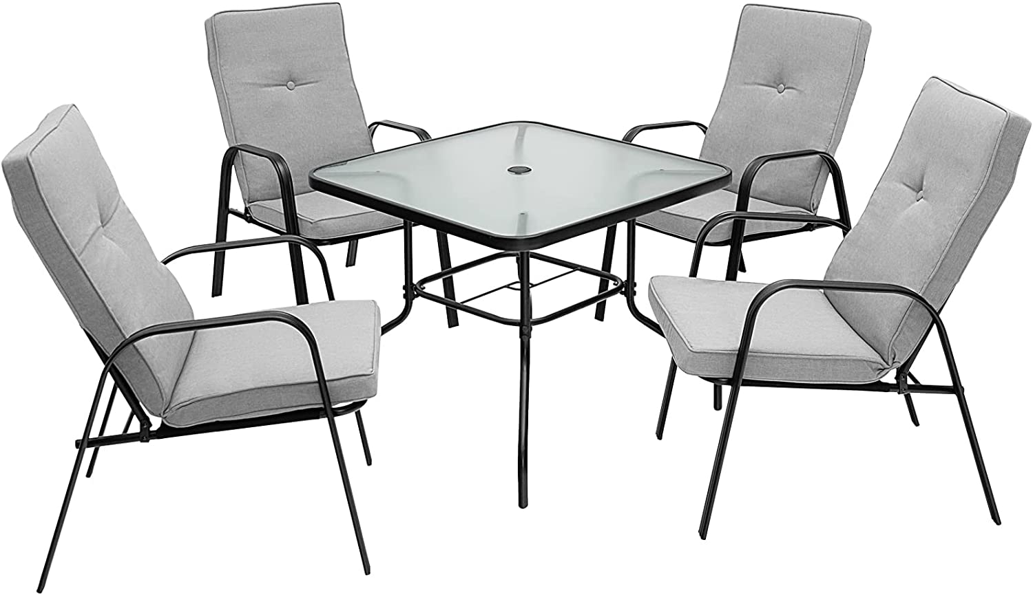 Giantex 4 Piece Patio Dining Chairs, Outdoor Stackable Chairs