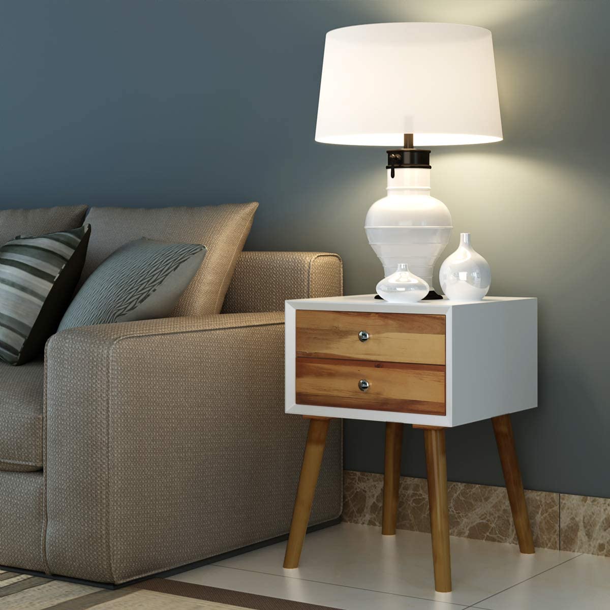 Multipurpose for Bedroom, Living Room Home Furniture Nightstand