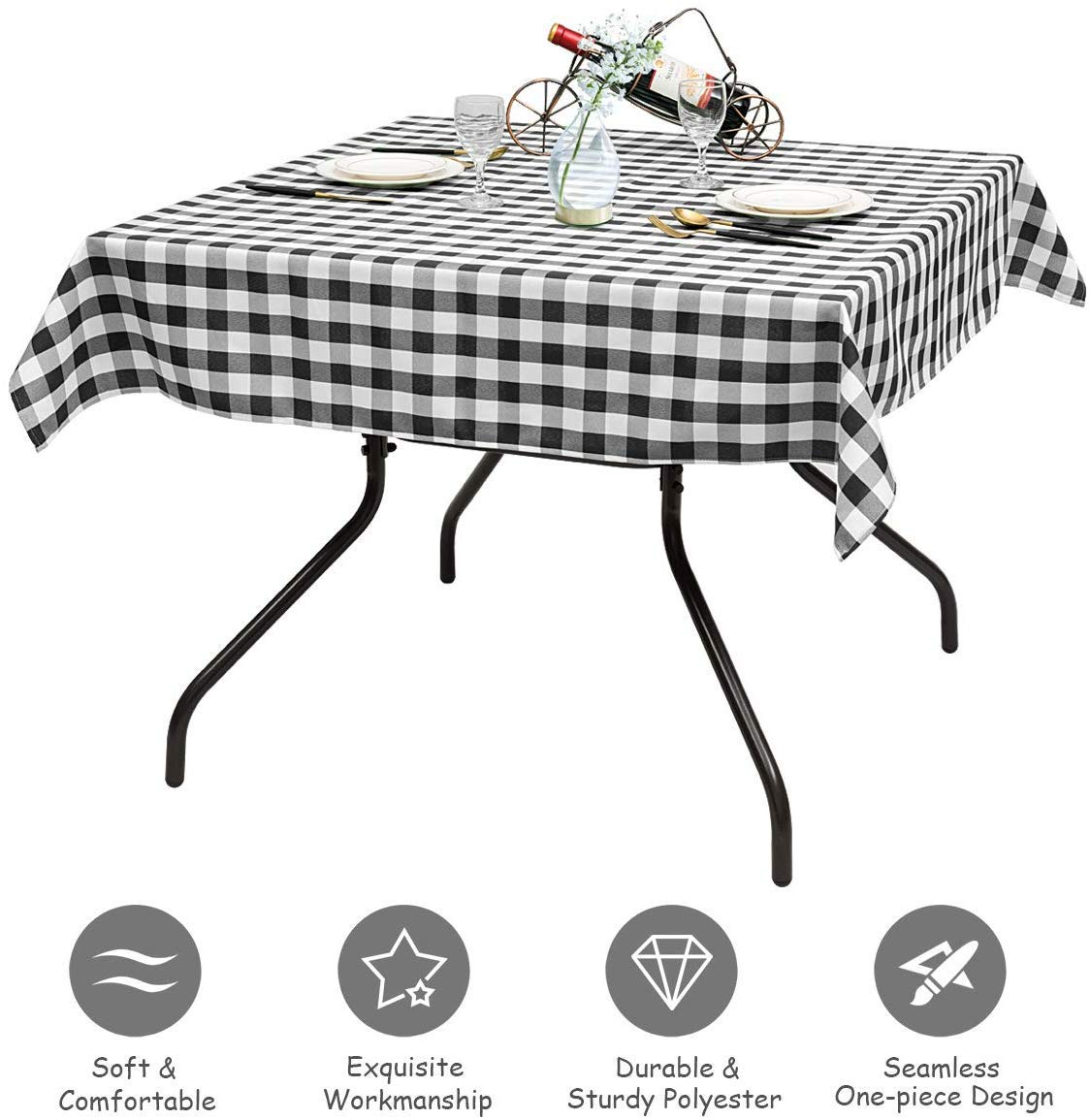 Giantex Decorative Buffalo Plaid Table Cover for Kitchen Dining Wedding Party