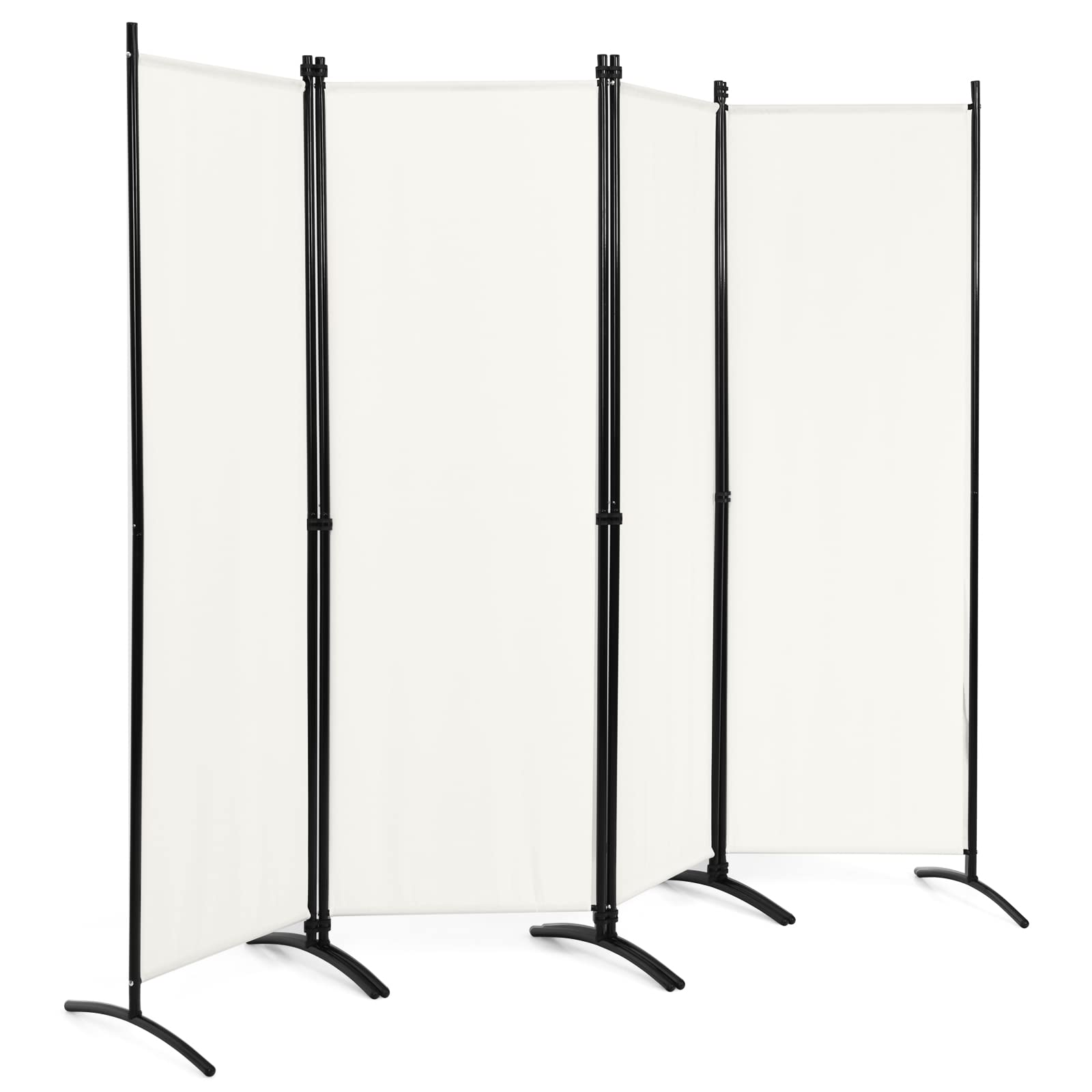 Giantex 4 Panel Room Divider, 5.6Ft Folding Screen, Home Office Freestanding Tall Partition