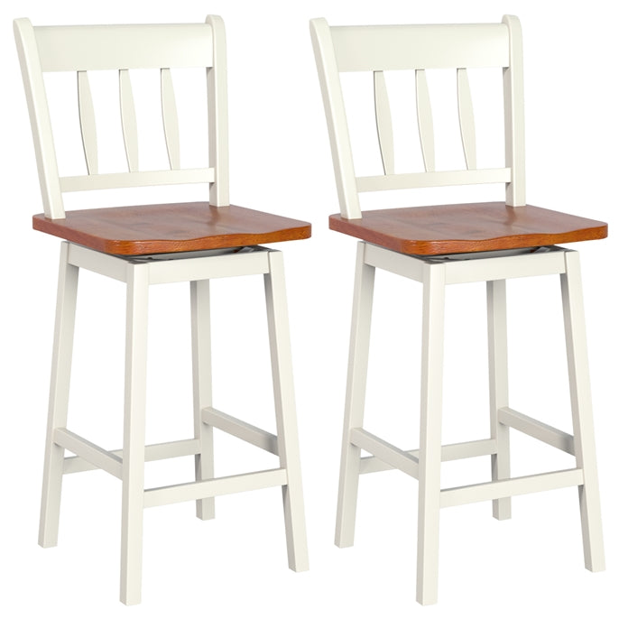 30.5 Inch Rubber Wood Bar Chairs - Giantex