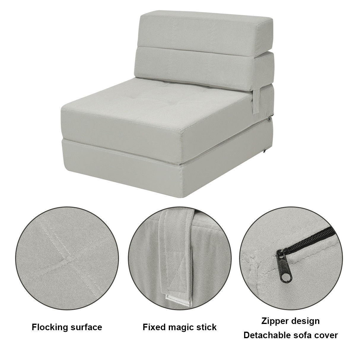 Fold Down Sofa Bed Floor Couch Foam Folding Modern Futon Chaise Lounge
