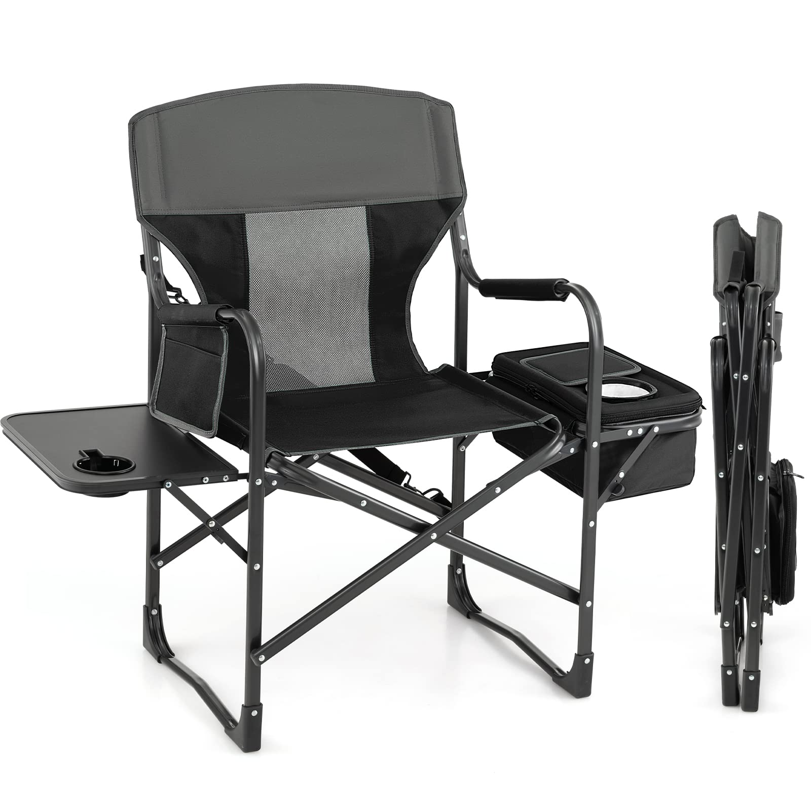 Giantex Directors Chair, Folding Chair with Side Table