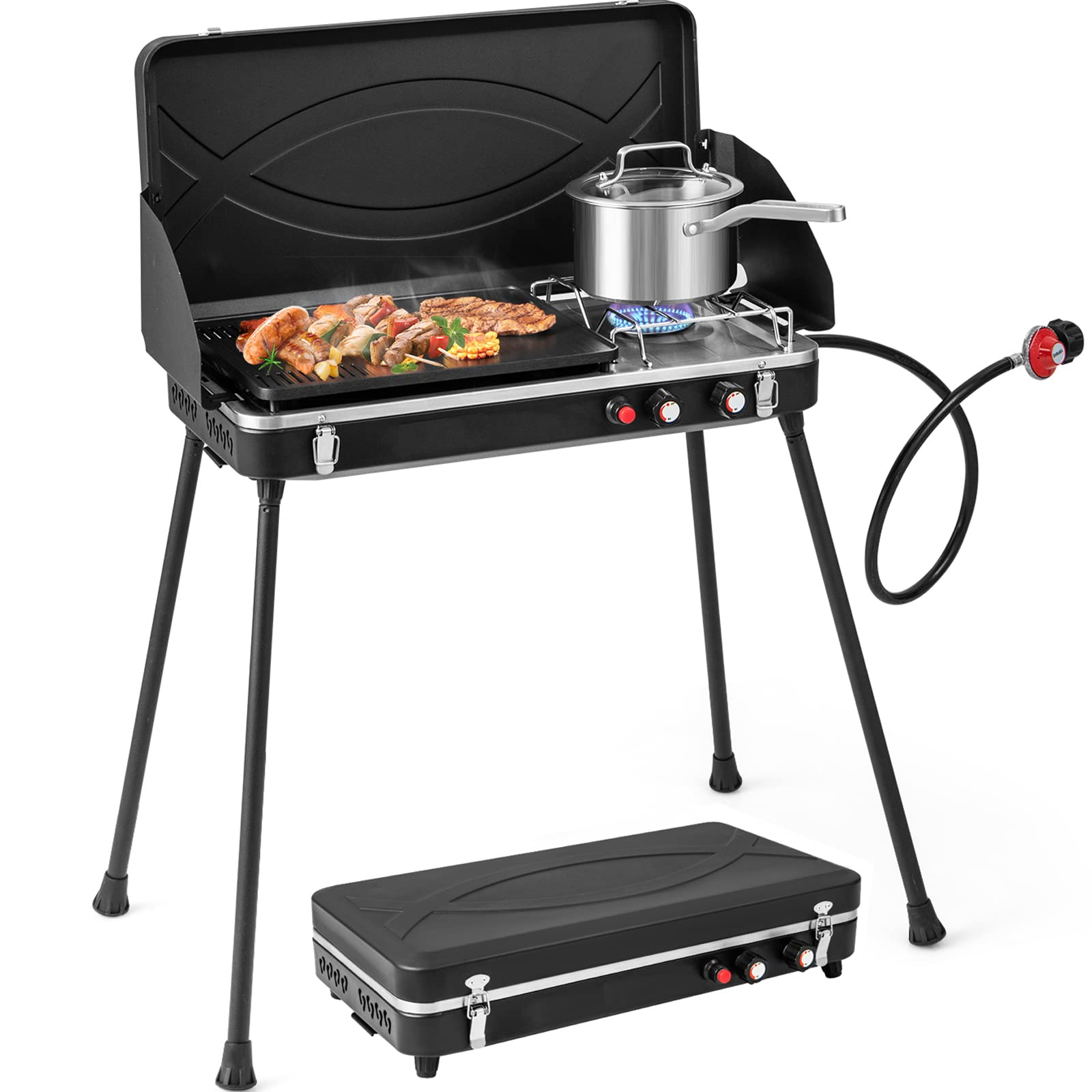 Giantex 2-in-1 Gas Camping Grill and Stove – Giantexus