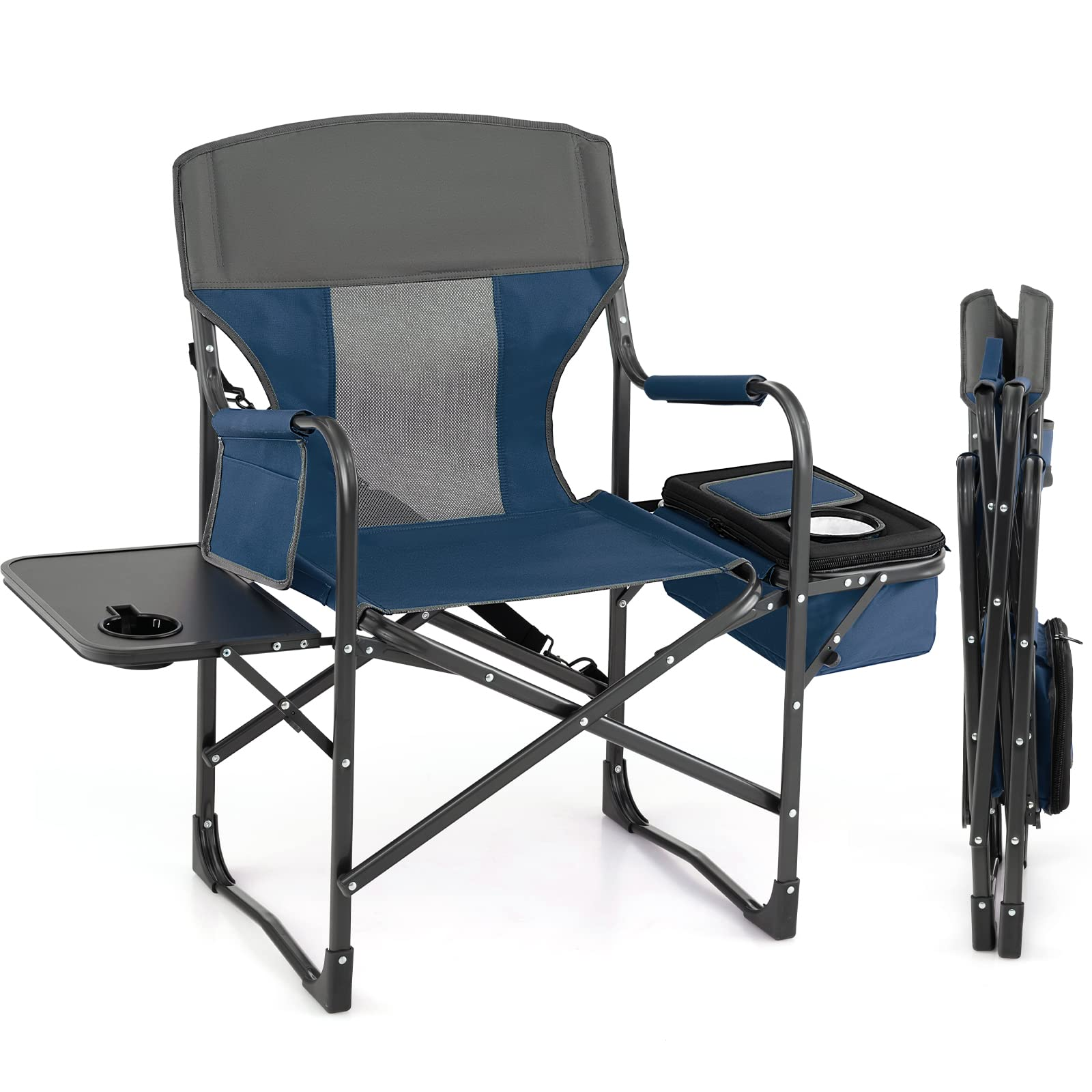 Giantex Directors Chair, Folding Chair with Side Table