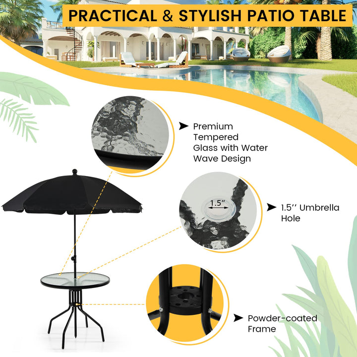 Giantex 6 Pieces Patio Dining Furniture Set