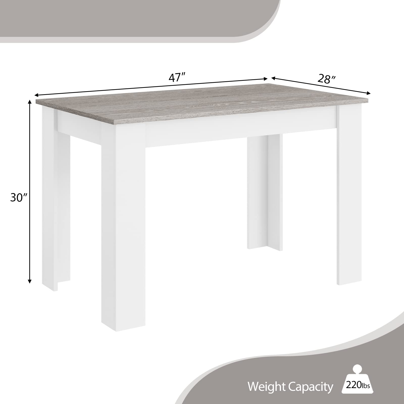 47 Inch Dining Table - Giantex