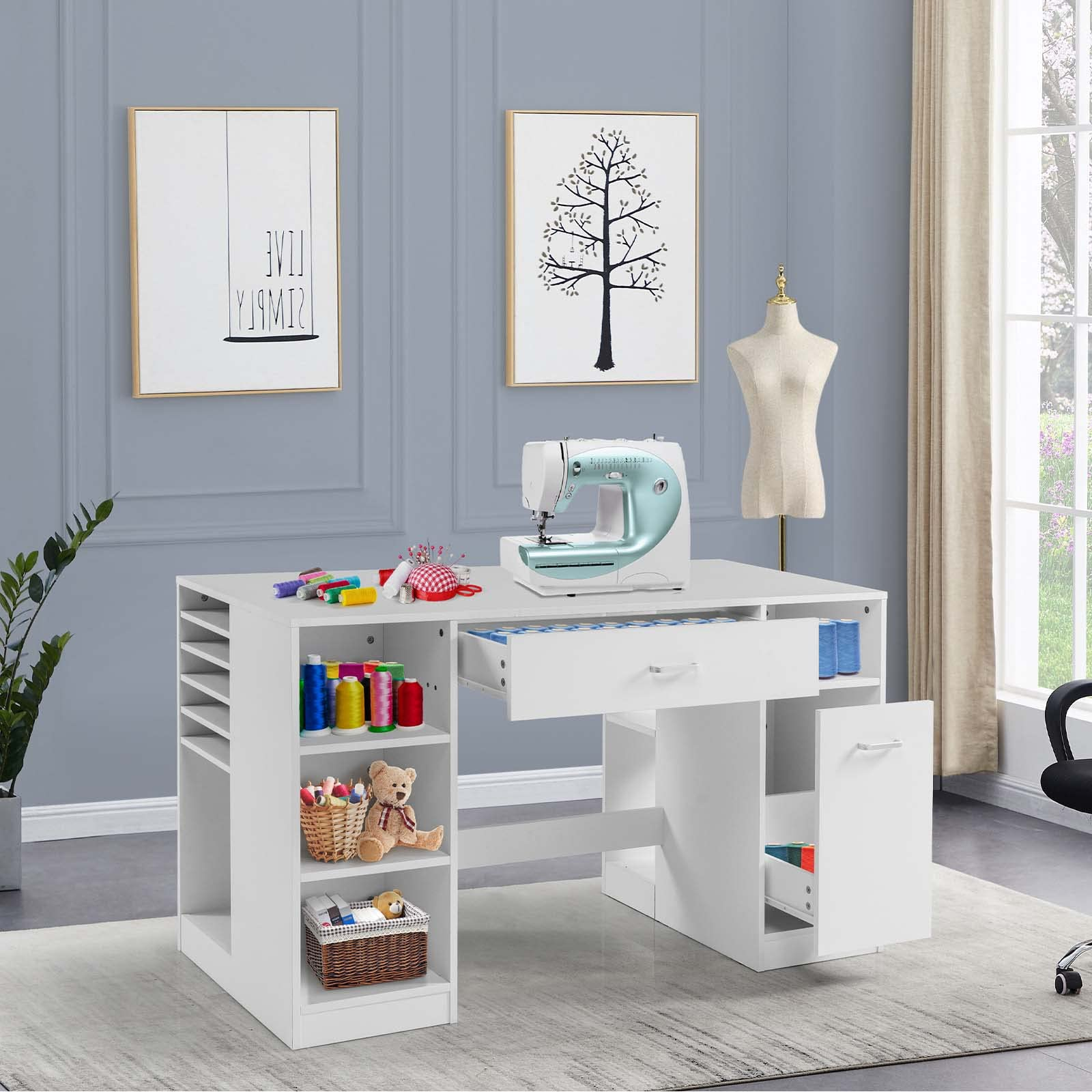 Giantex Craft Table with Storage