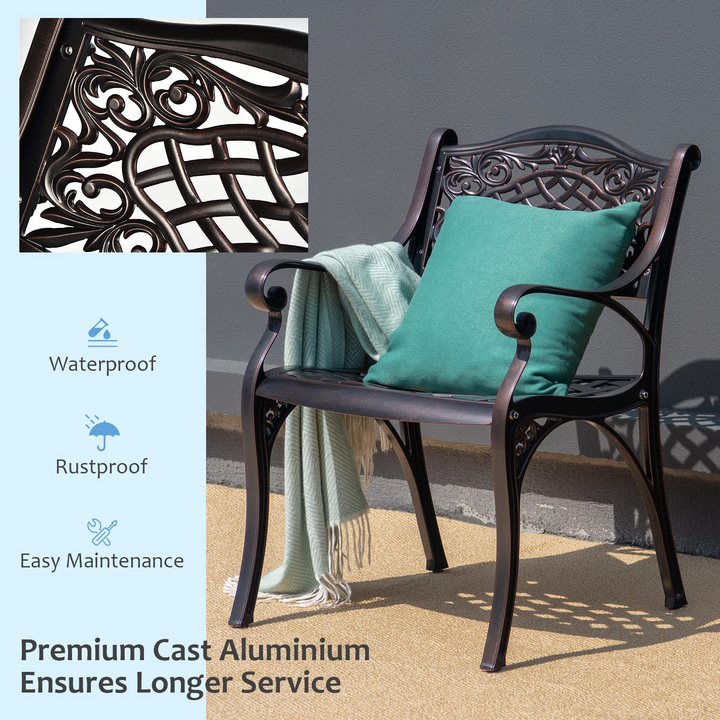 Giantex 5 Piece Cast Aluminum Patio Dining Set