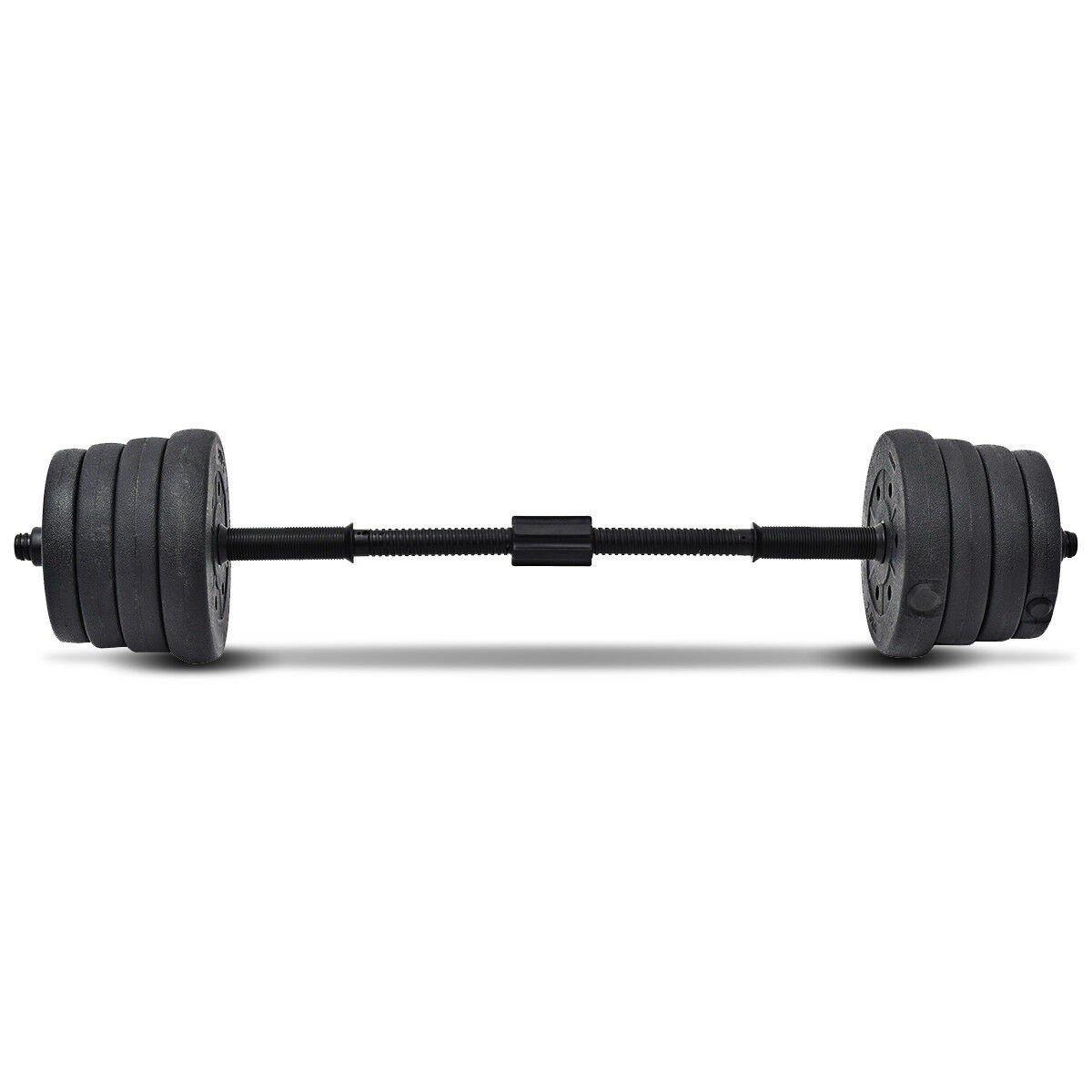 Giantex 66LB Weight Dumbbell Set Adjustable Cap Gym Barbell - Giantexus