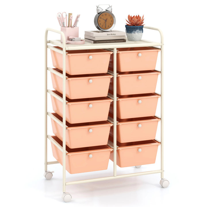 Giantex 10 Drawers Rolling Cart, Classroom Organizers