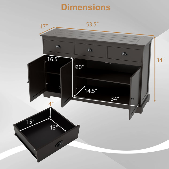 Giantex Sideboard Buffet Server Storage Cabinet Console Table