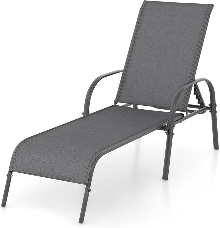 Giantex Adjustable Patio Chaise Lounge, Outdoor Folding Lounge Recliner Chairs