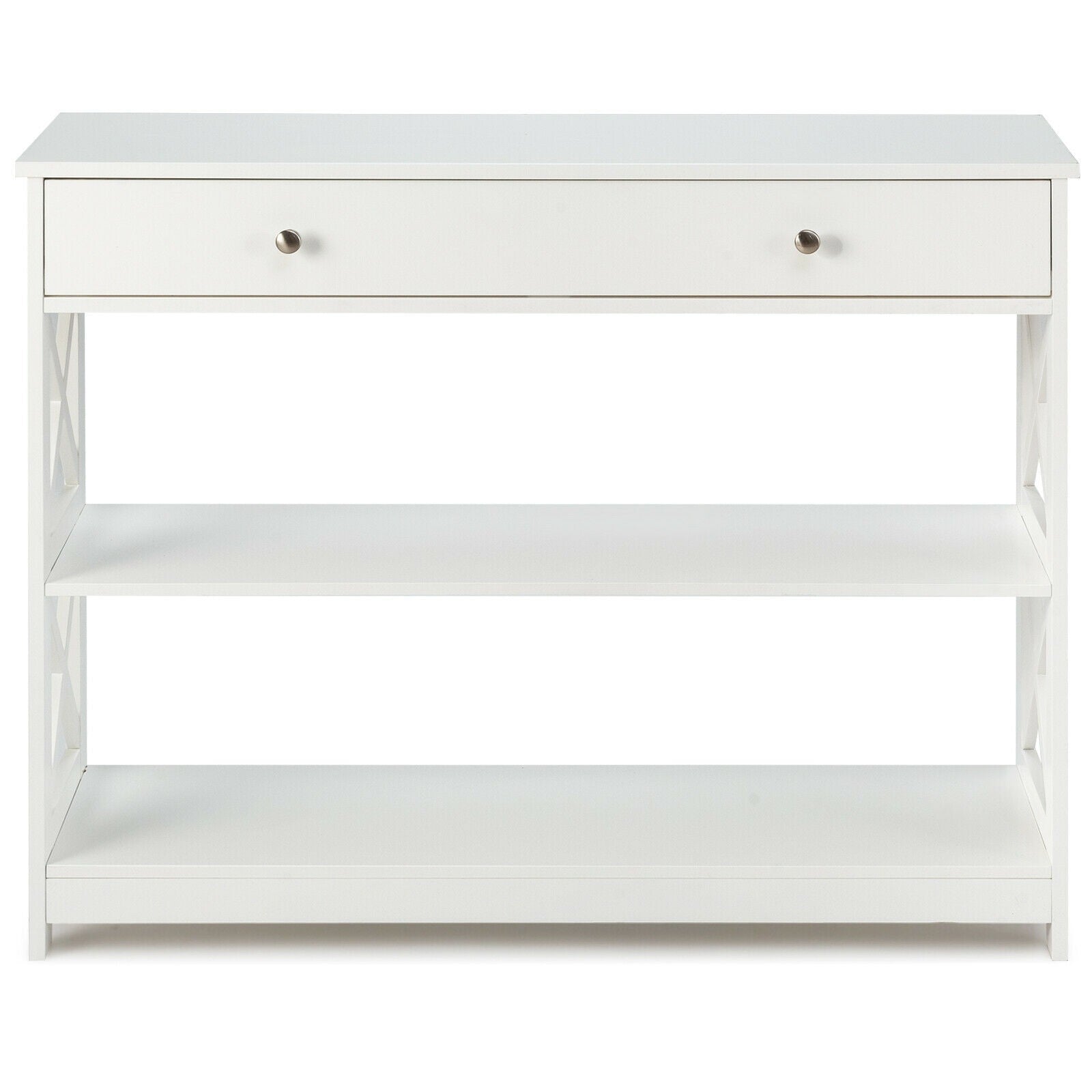 3-Tier Console Table with Drawers