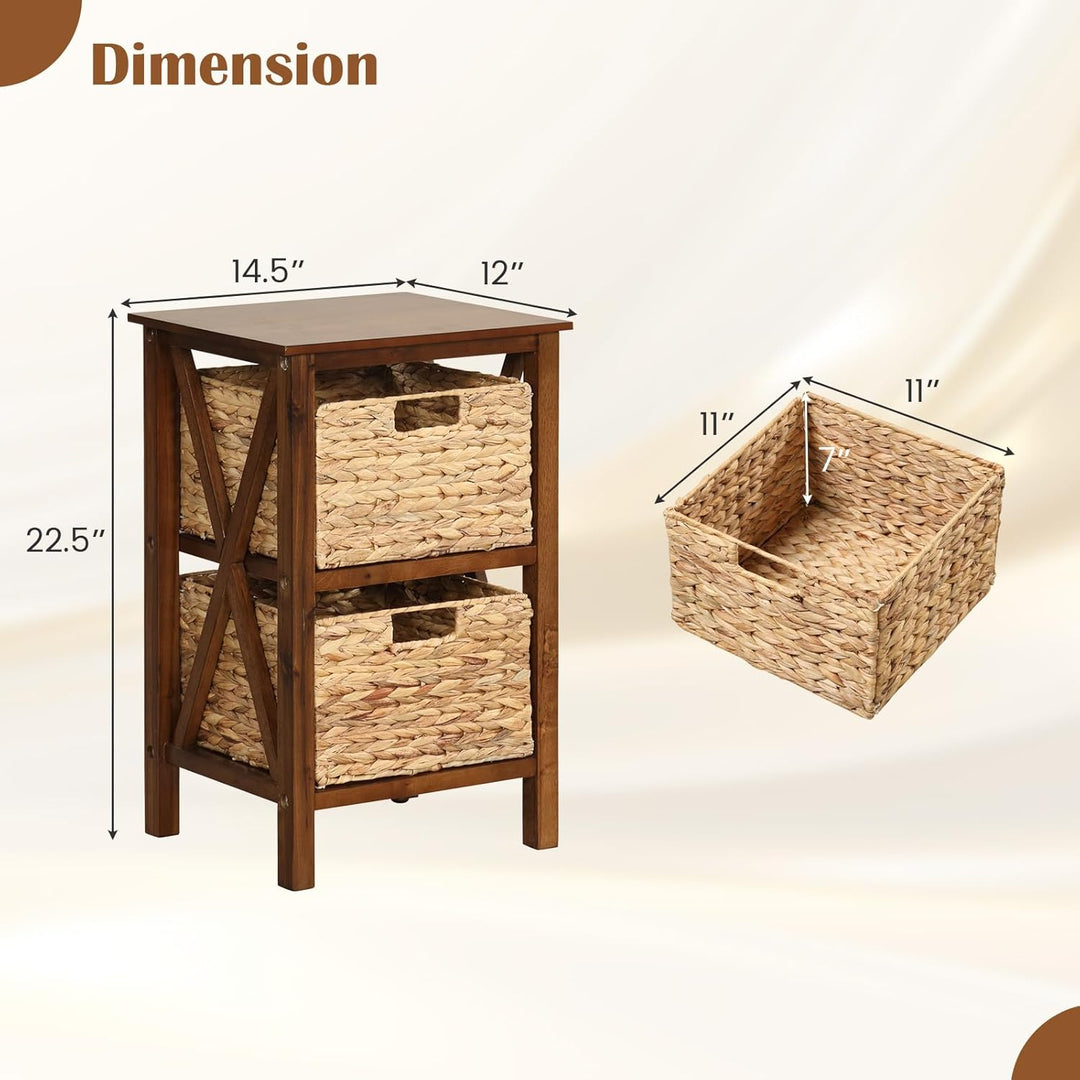 Giantex Wooden X-Design Side Table End Table