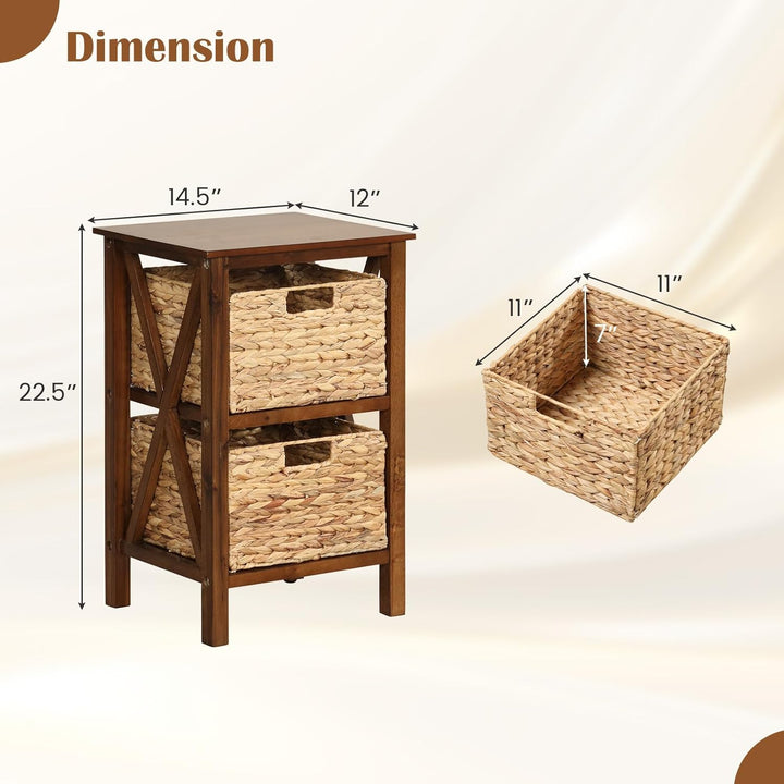 Giantex Wooden X-Design Side Table End Table