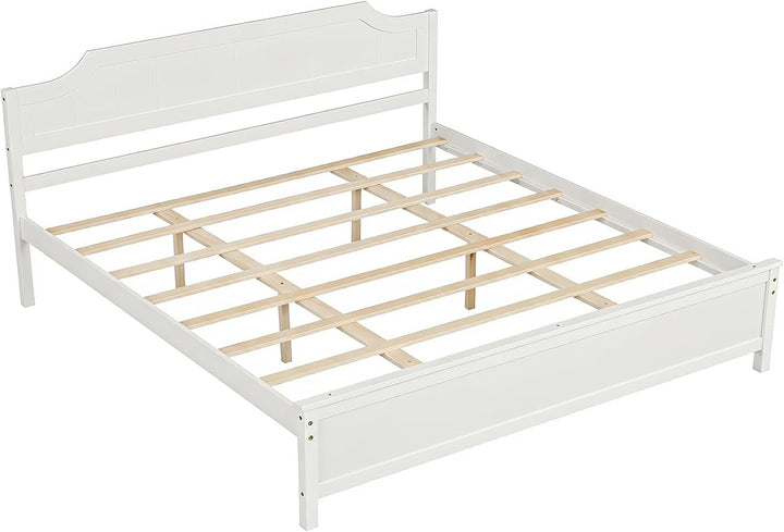 Giantex Queen/Twin/King/Full Size Wooden Bed Frame with Headboard