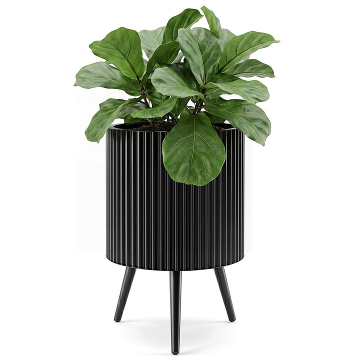 Giantex 14 Inch Plant Pot with Stand with Built-in Drainage Holes