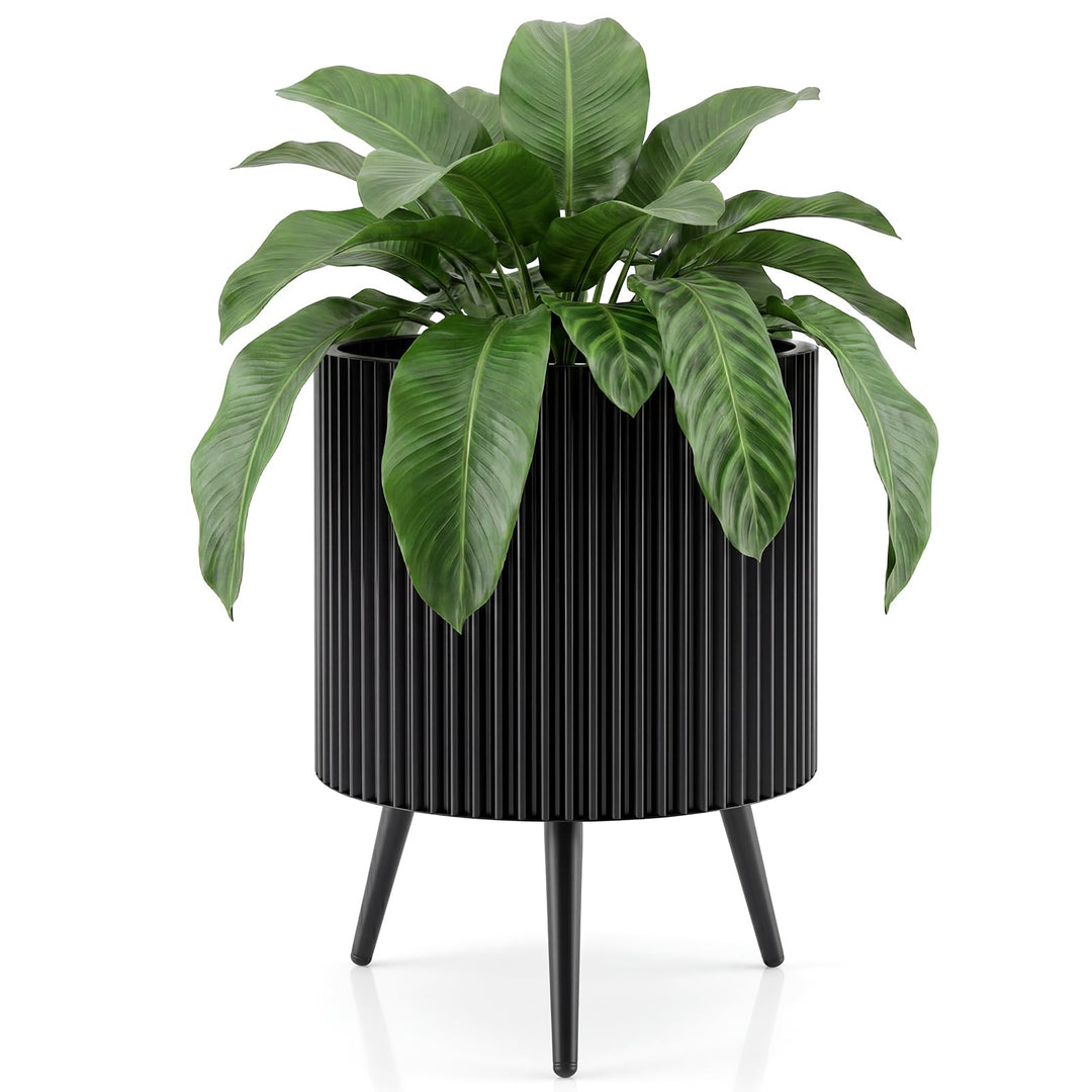 Giantex 14 Inch Plant Pot with Stand with Built-in Drainage Holes