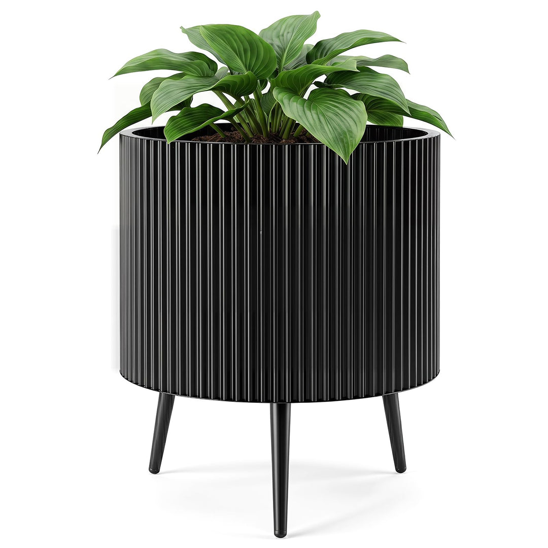 Giantex 14 Inch Plant Pot with Stand with Built-in Drainage Holes