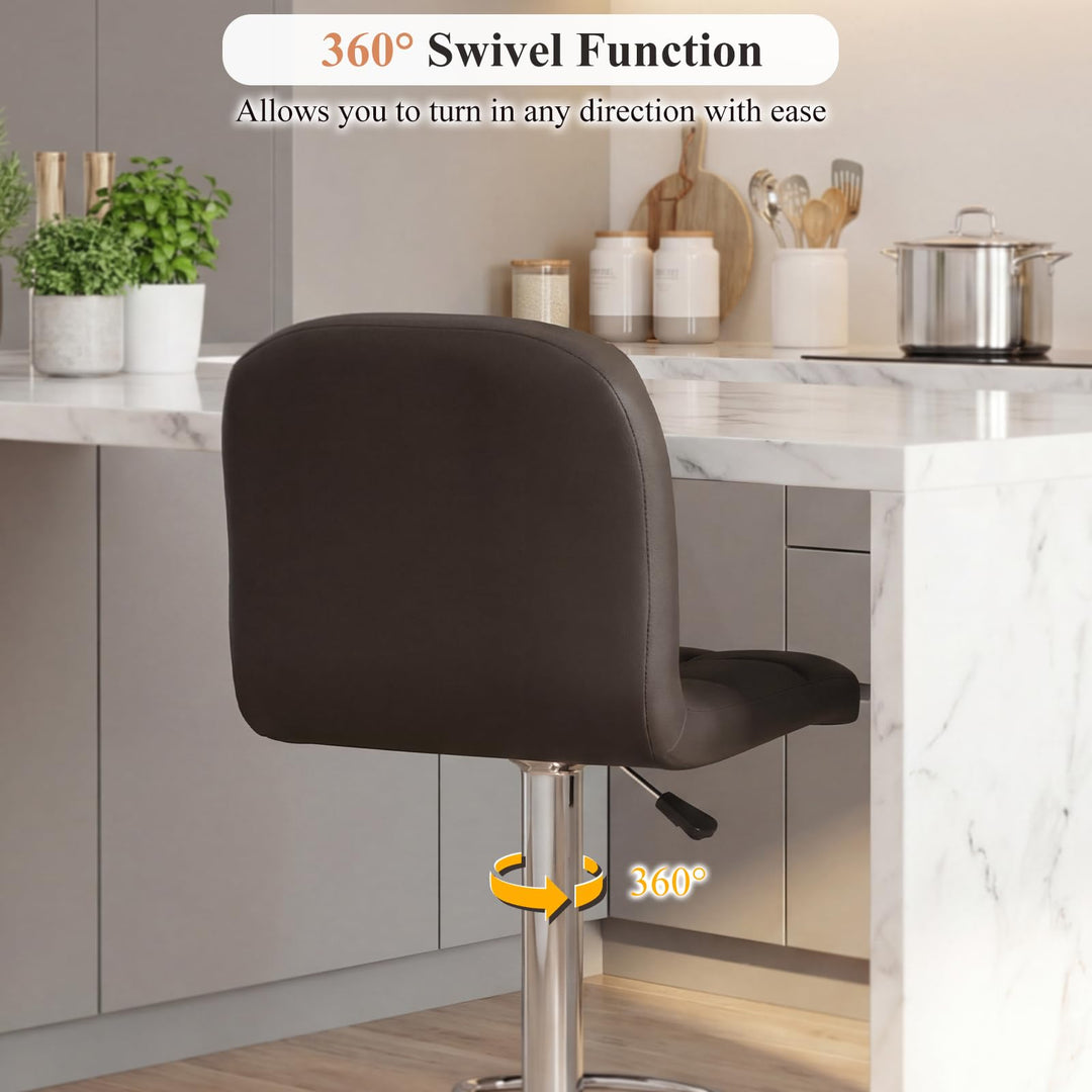 Giantex Height Adjustable Bar Chairs with Back &amp; Footrest Set of 2/4