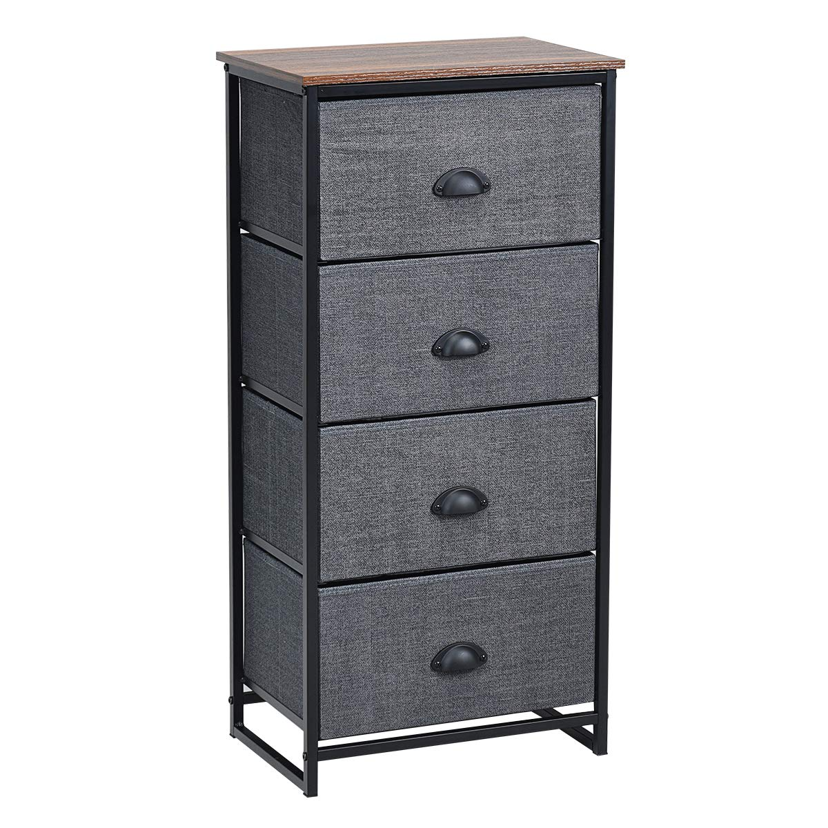 Giantex Dresser Storage Tower Nightstand W/Fabric Drawers