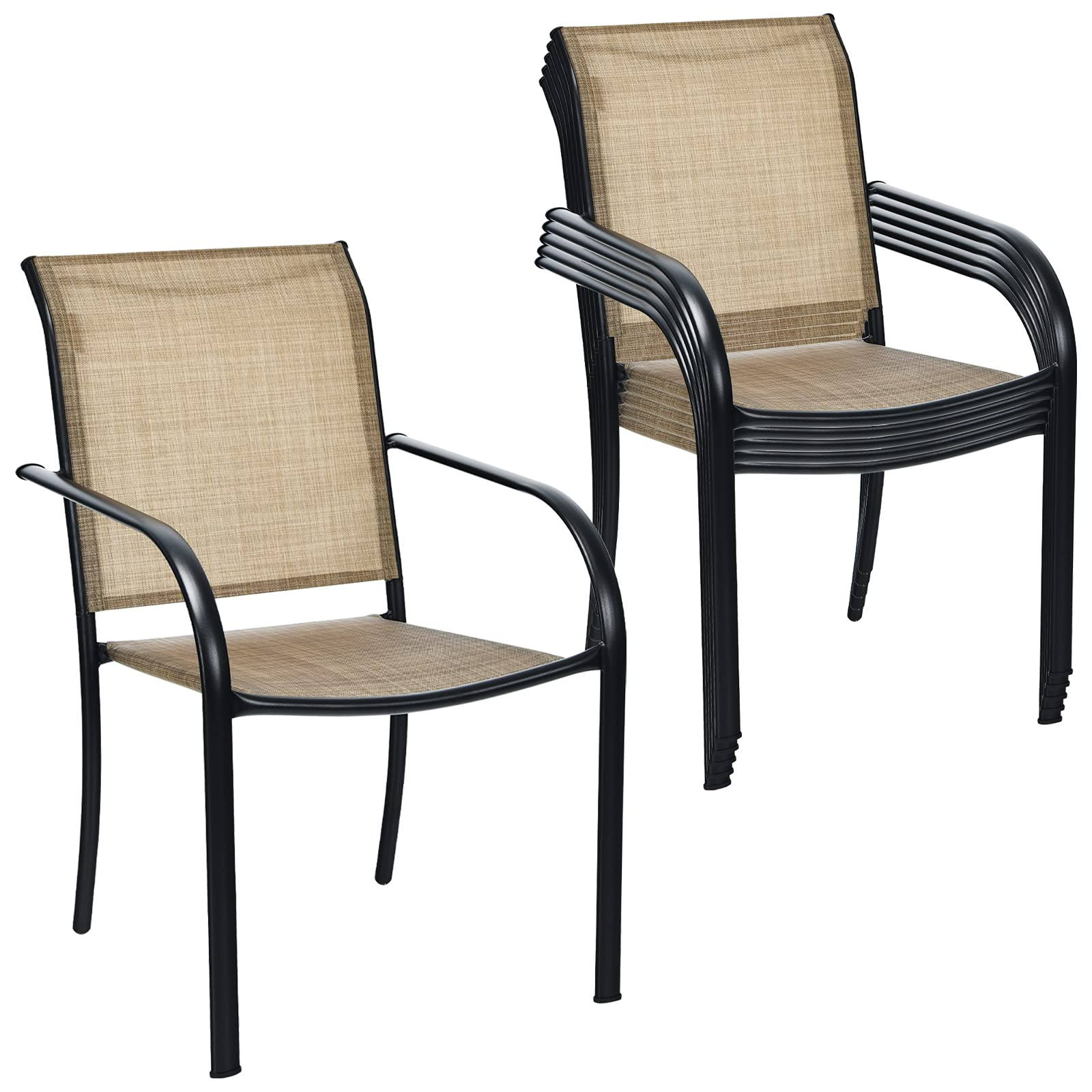 Giantex Outdoor Chairs with Breathable Fabric