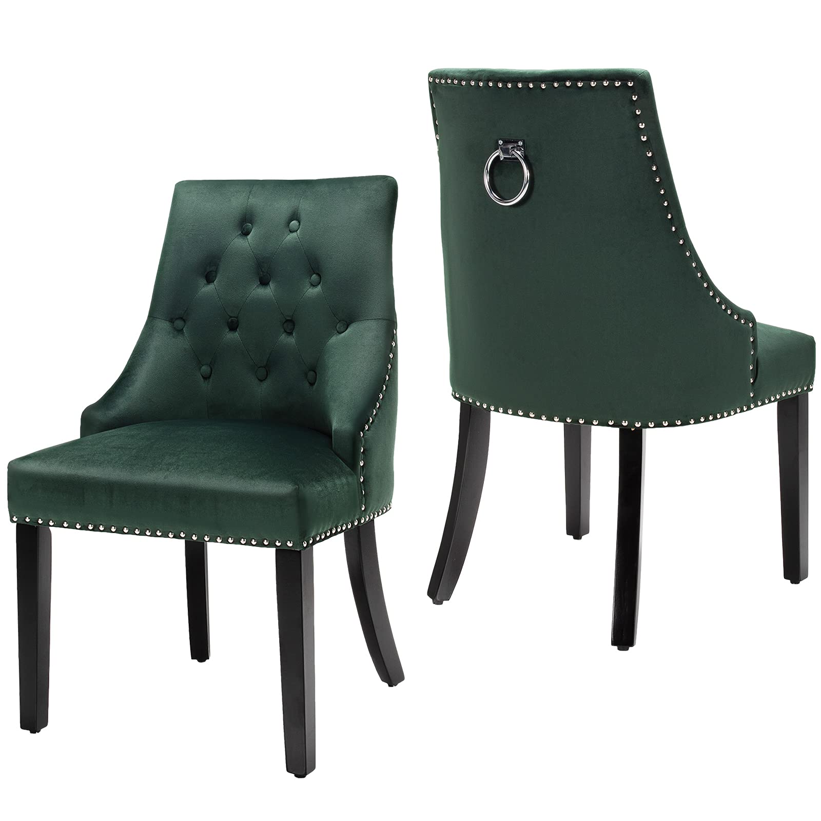 Giantex Dining Chairs, Button-Tufted Velvet Side Chair