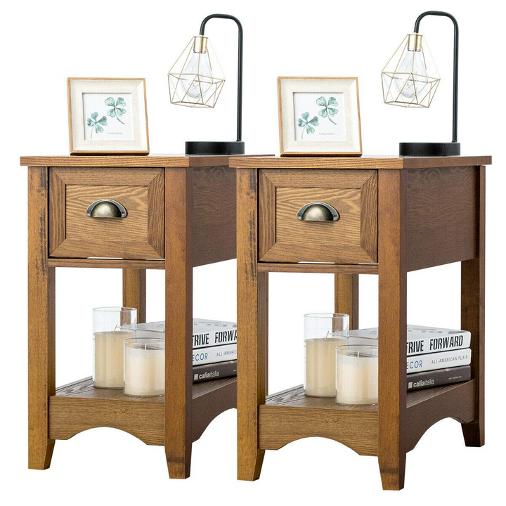 Chair Side End Table with Drawer
