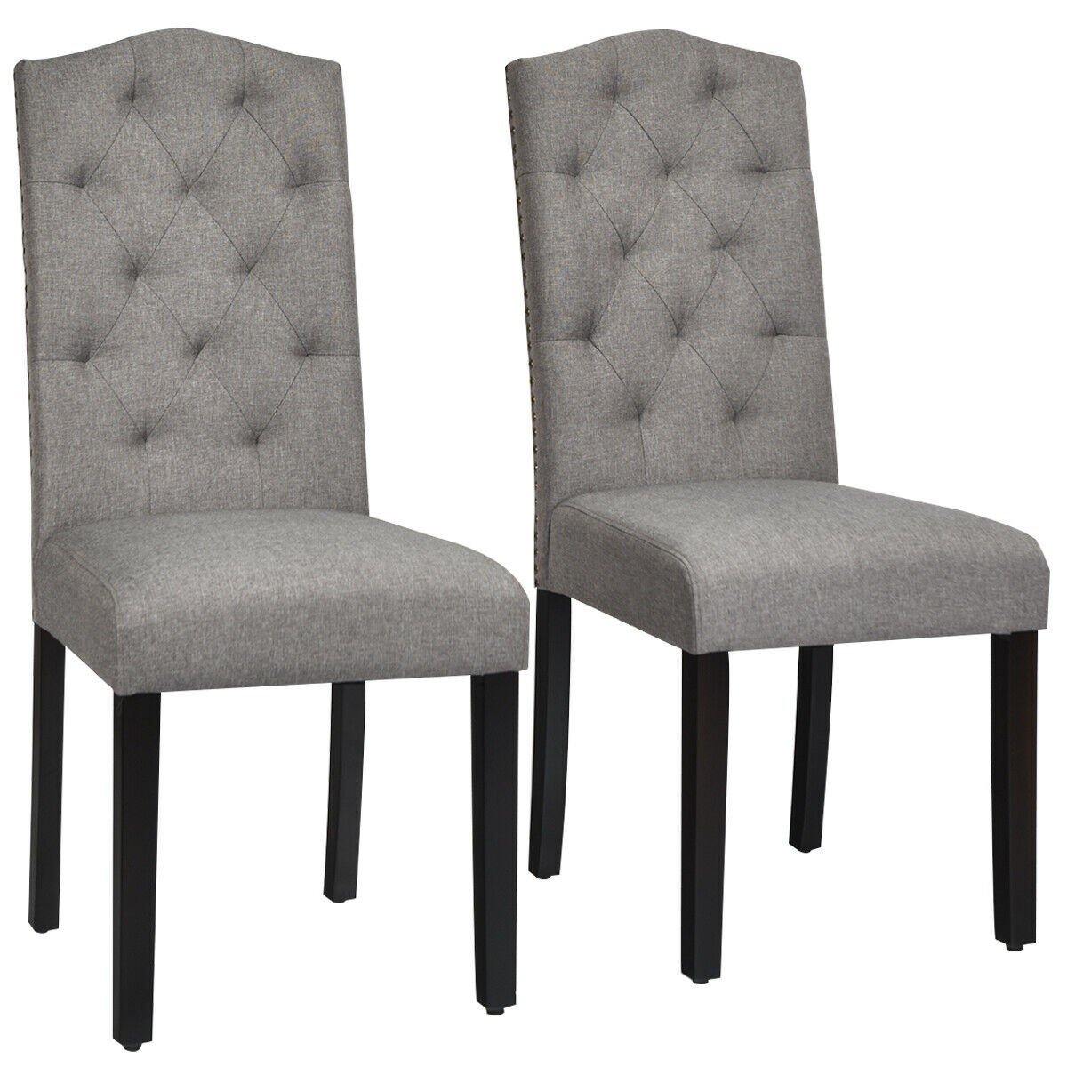 Giantex Parsons Chairs, Uphostered Kitchen Dining Chairs w/Wood Legs