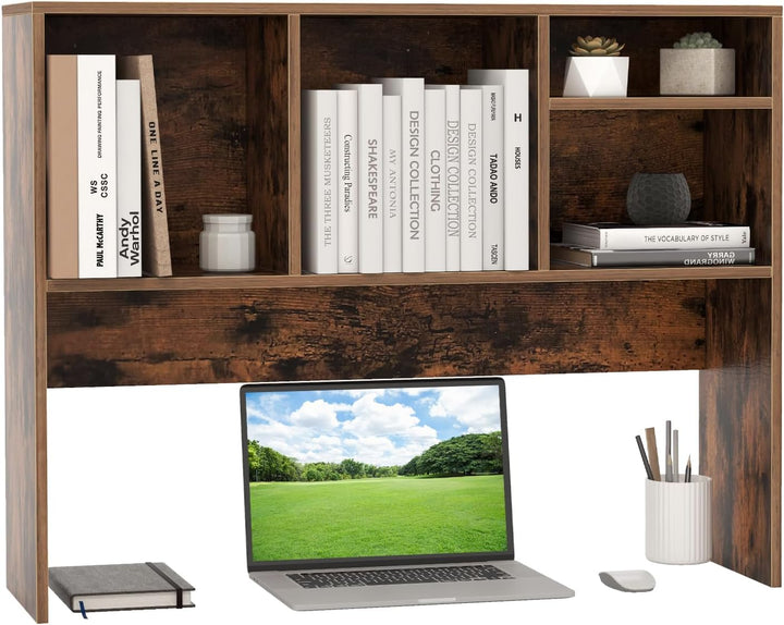 Countertop Storage Hutch with 4 Shelves for Computer Desk
