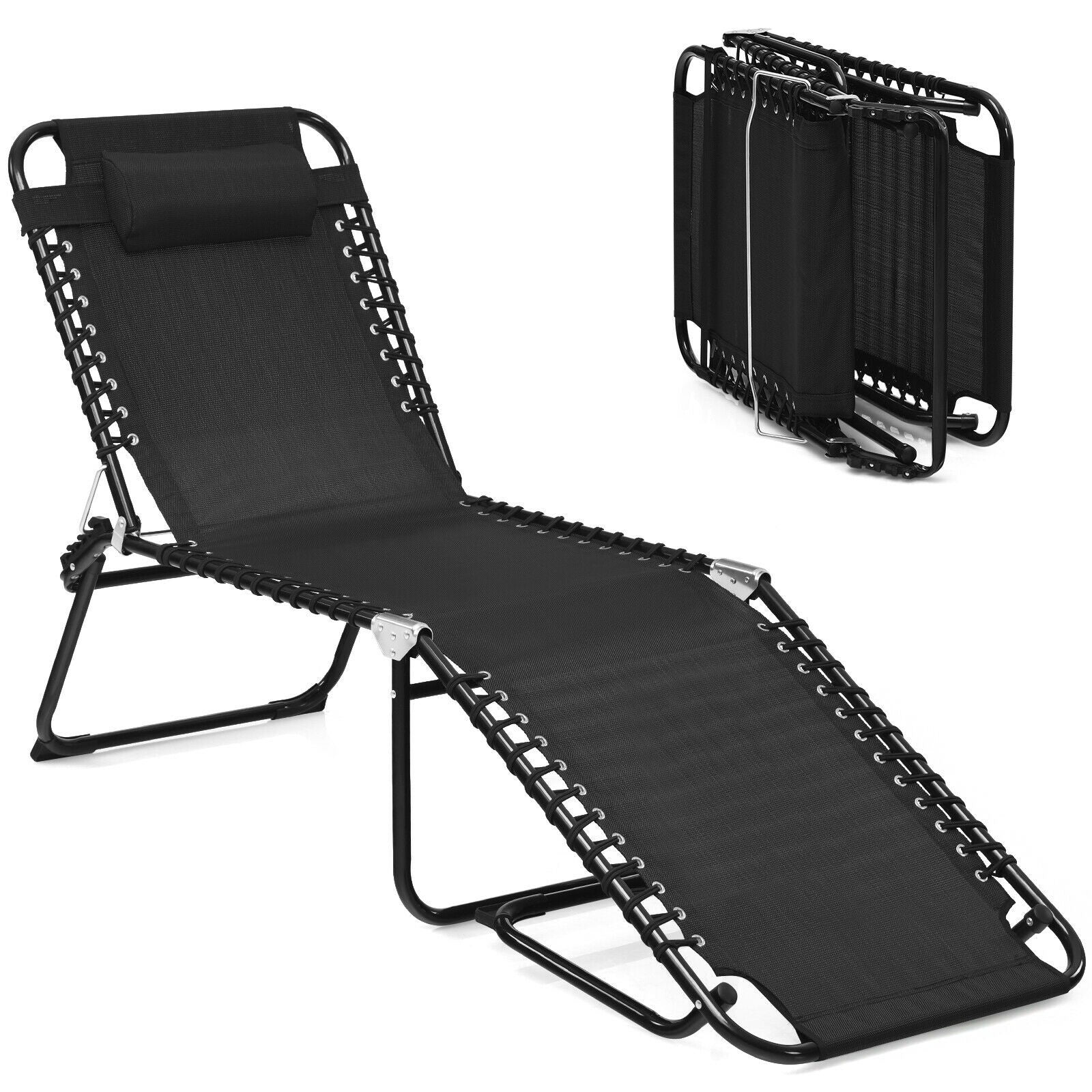 Giantex Outdoor Chaise Lounge Adjustable Sunbathing Seat