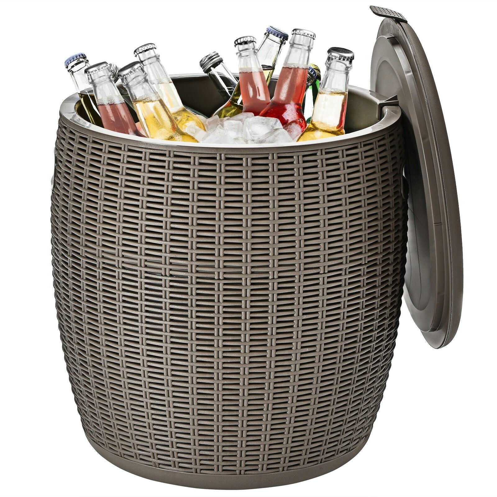 Giantex 12 Gallon Ice Cooler, Wicker Round Ice Chest