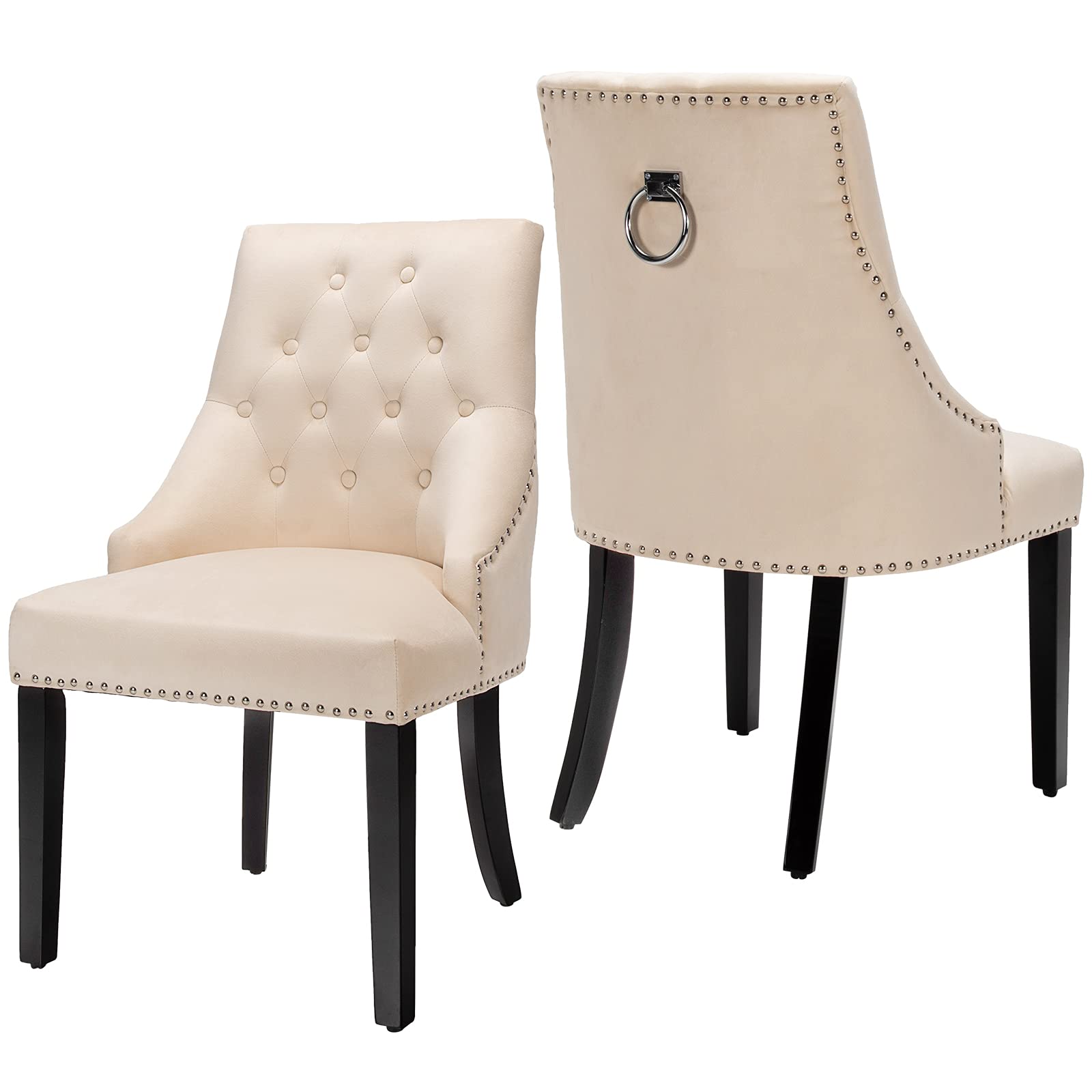 Giantex Dining Chairs, Button-Tufted Velvet Side Chair