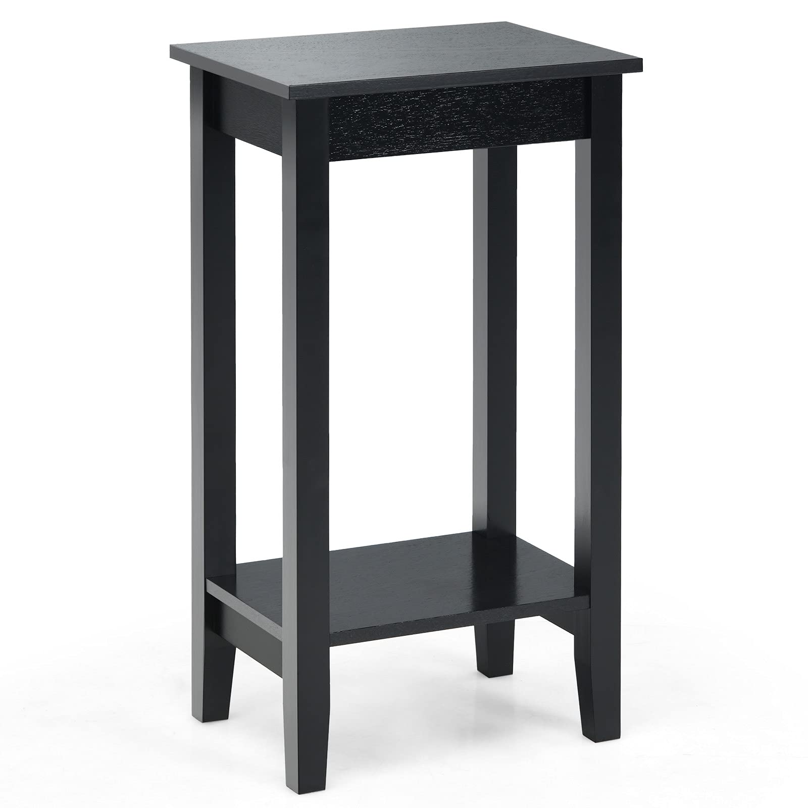 Giantex 2-Tier End Table Tall Nightstand, Simple Design Sofa Bedside Table