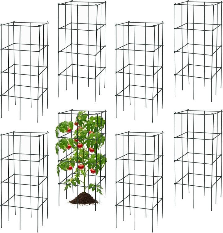 Giantex Pack of 4 Plant Cage Support, Tomato Stakes and Cages (16''Lx 16''Wx 39''H (4 Pieces))