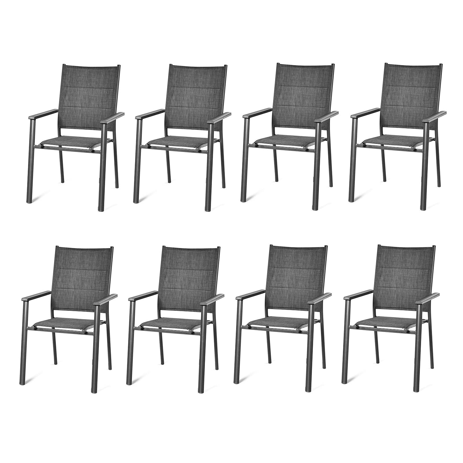 Giantex Patio Chairs, Stackable Lawn Chairs