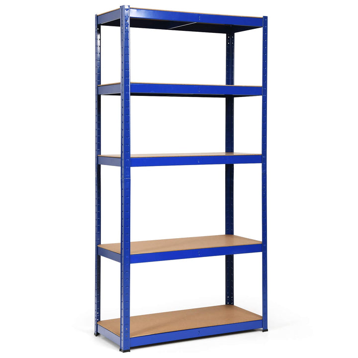 Giantex 2 Pieces Shelving Rack Storage Shelf Steel Garage Utility Rack 5-Shelf Adjustable Shelves