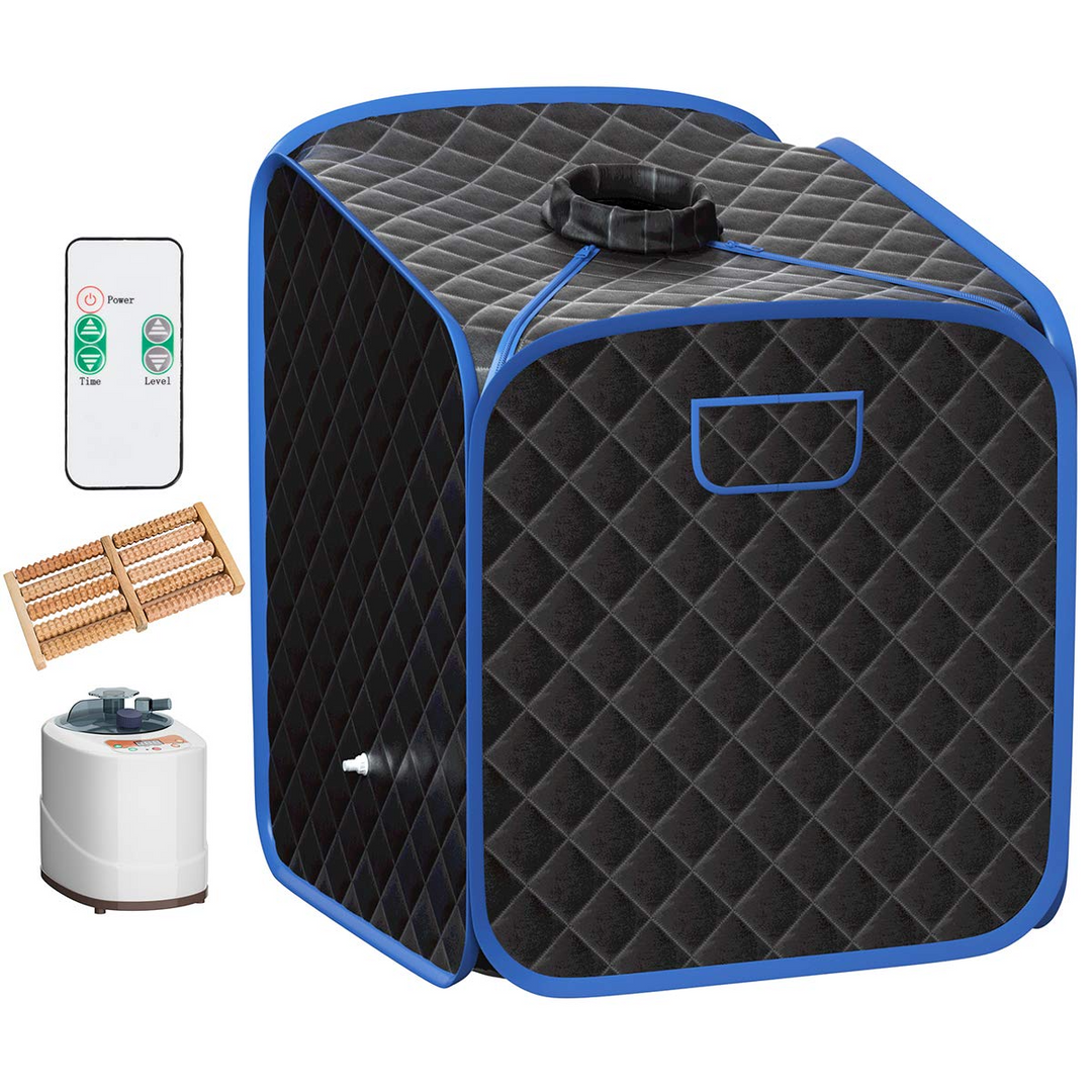 Giantex Portable Steam Sauna Spa 2L Folding Private Sauna Tent W/Chair Foot