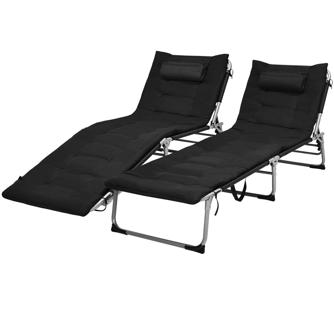 Giantex Lounge Chair Chaise Lounger, Beach Recliner with Mattress