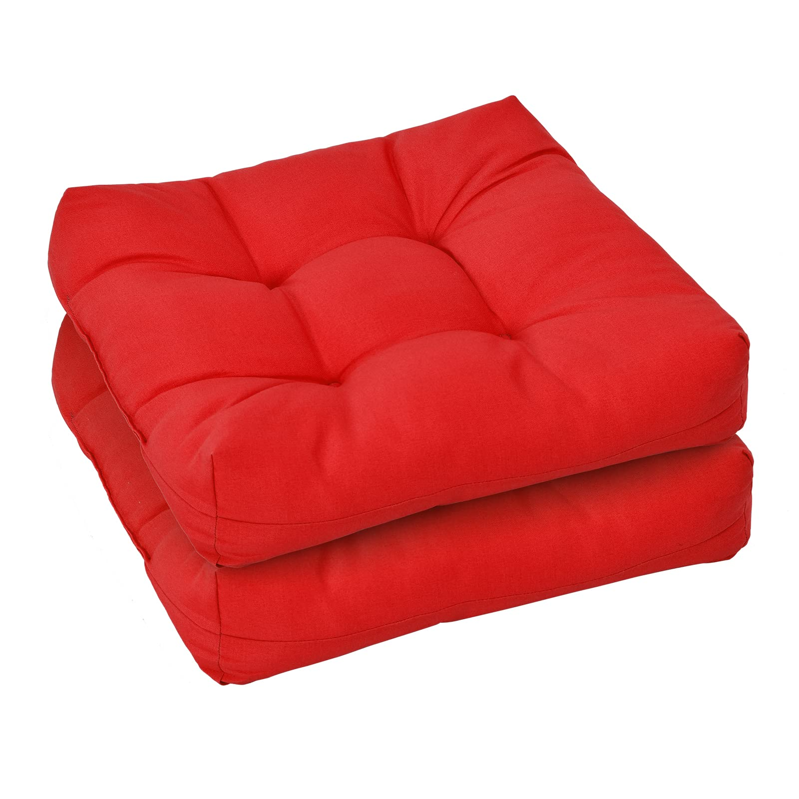 Giantex 2/4/6 Pack Tufted Patio Cushions 4 Inch Thick Outdoor Chair Pads