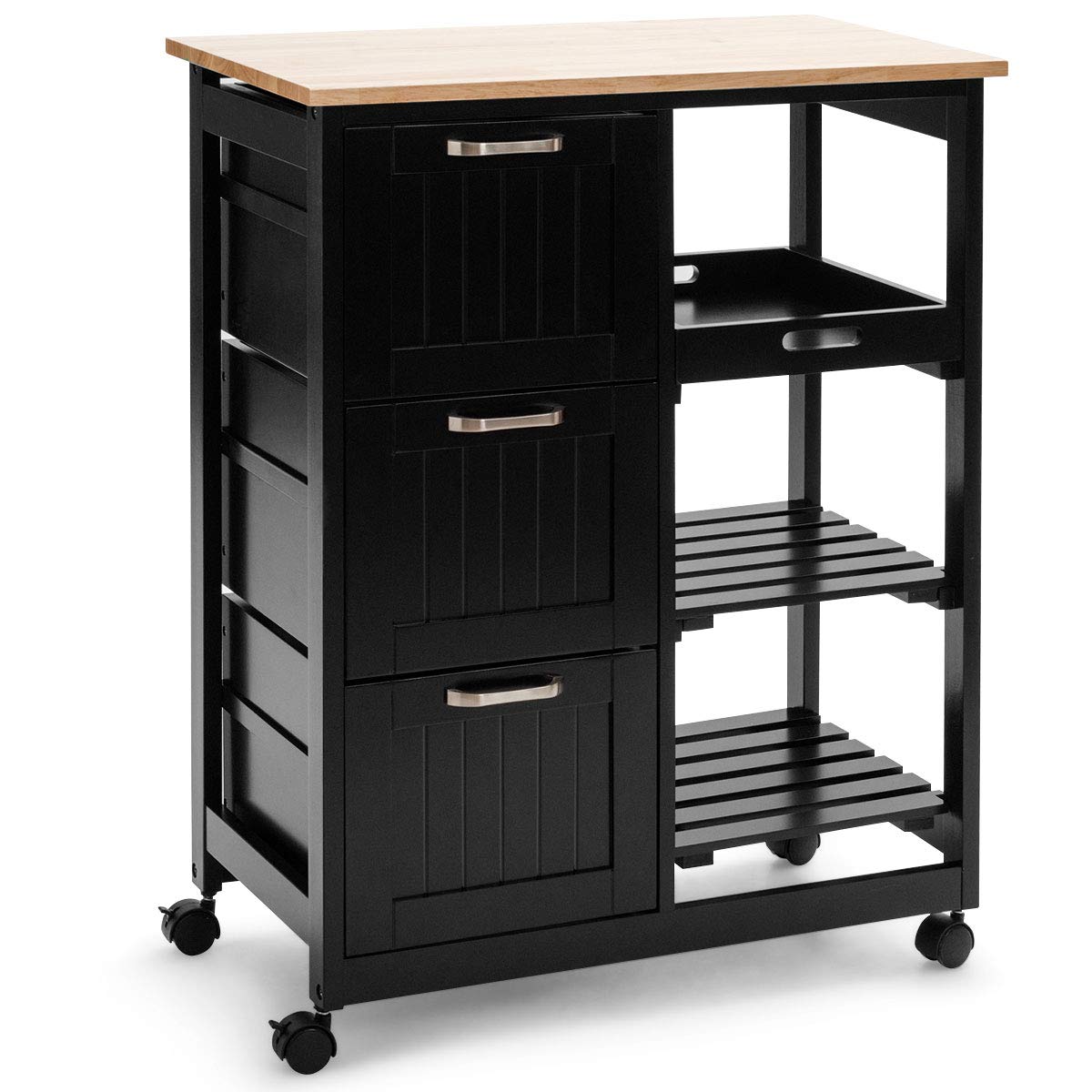 Giantex Kitchen Island Cart, Home Bar Serving Cart