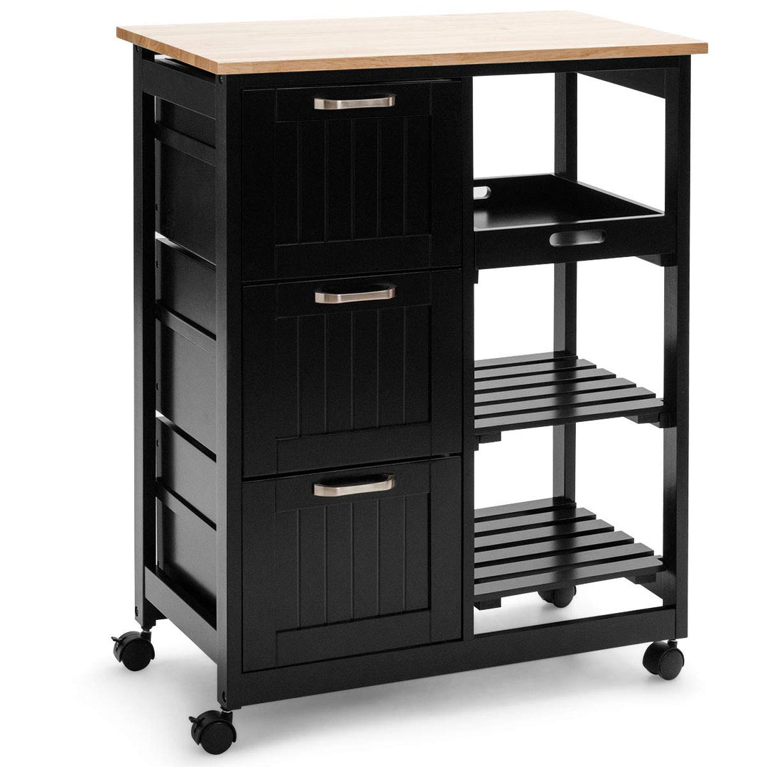 Giantex Kitchen Island Cart, Home Bar Serving Cart