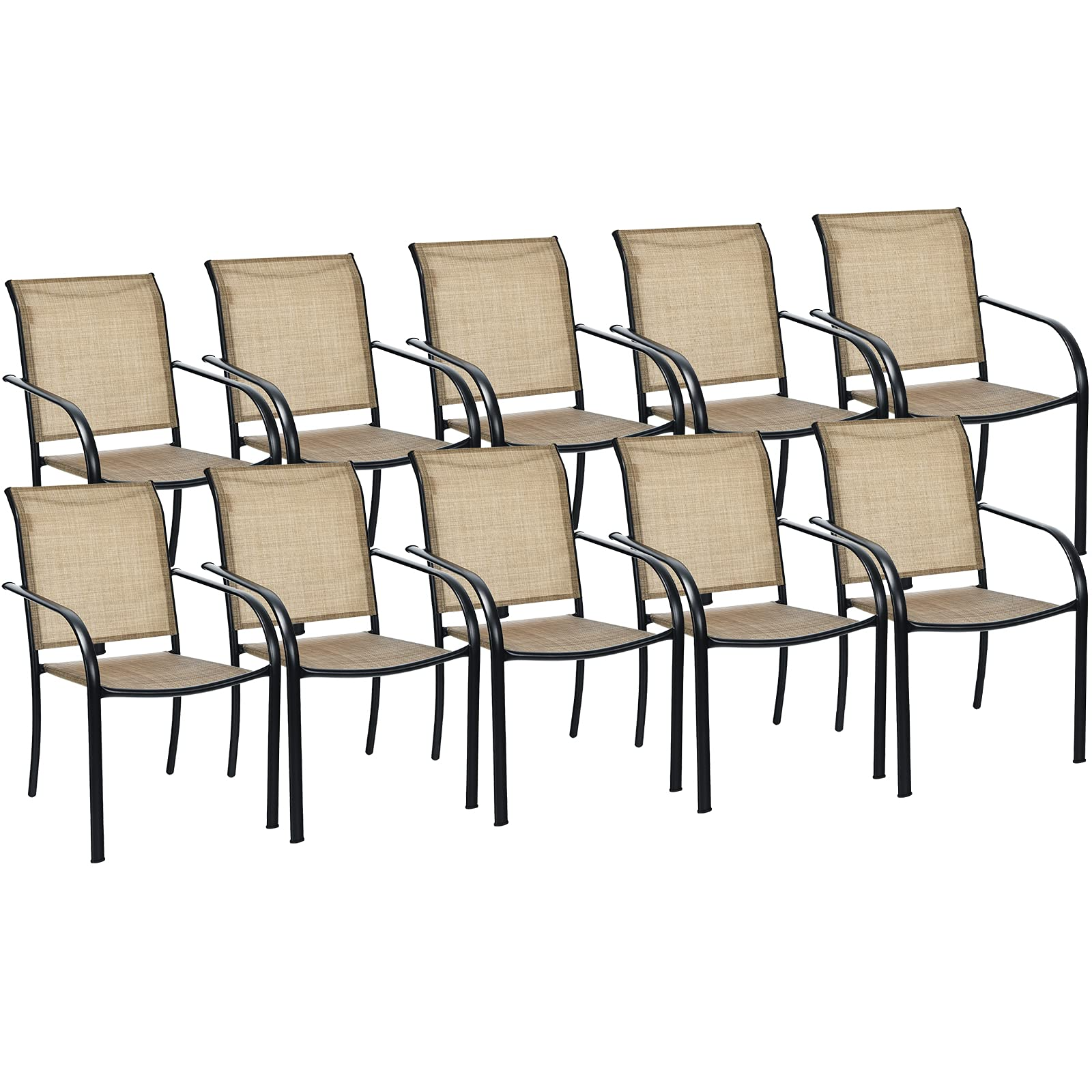 Giantex Outdoor Chairs with Breathable Fabric