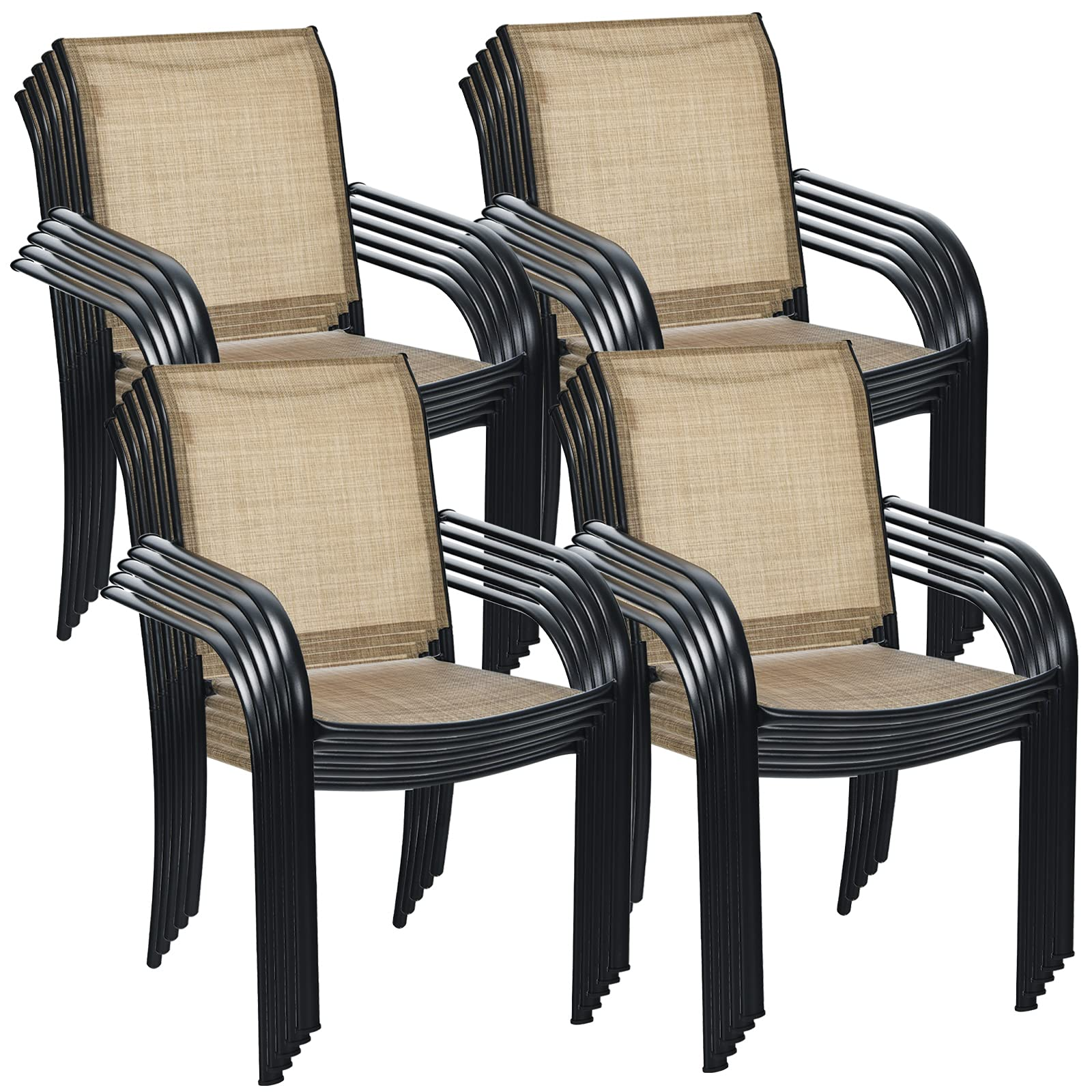 Giantex Outdoor Chairs with Breathable Fabric