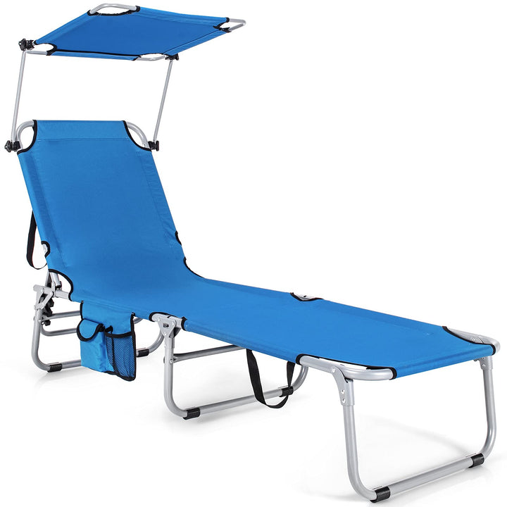 Giantex Portable Reclining Chair with 5 Adjustable Positions, Set of 2