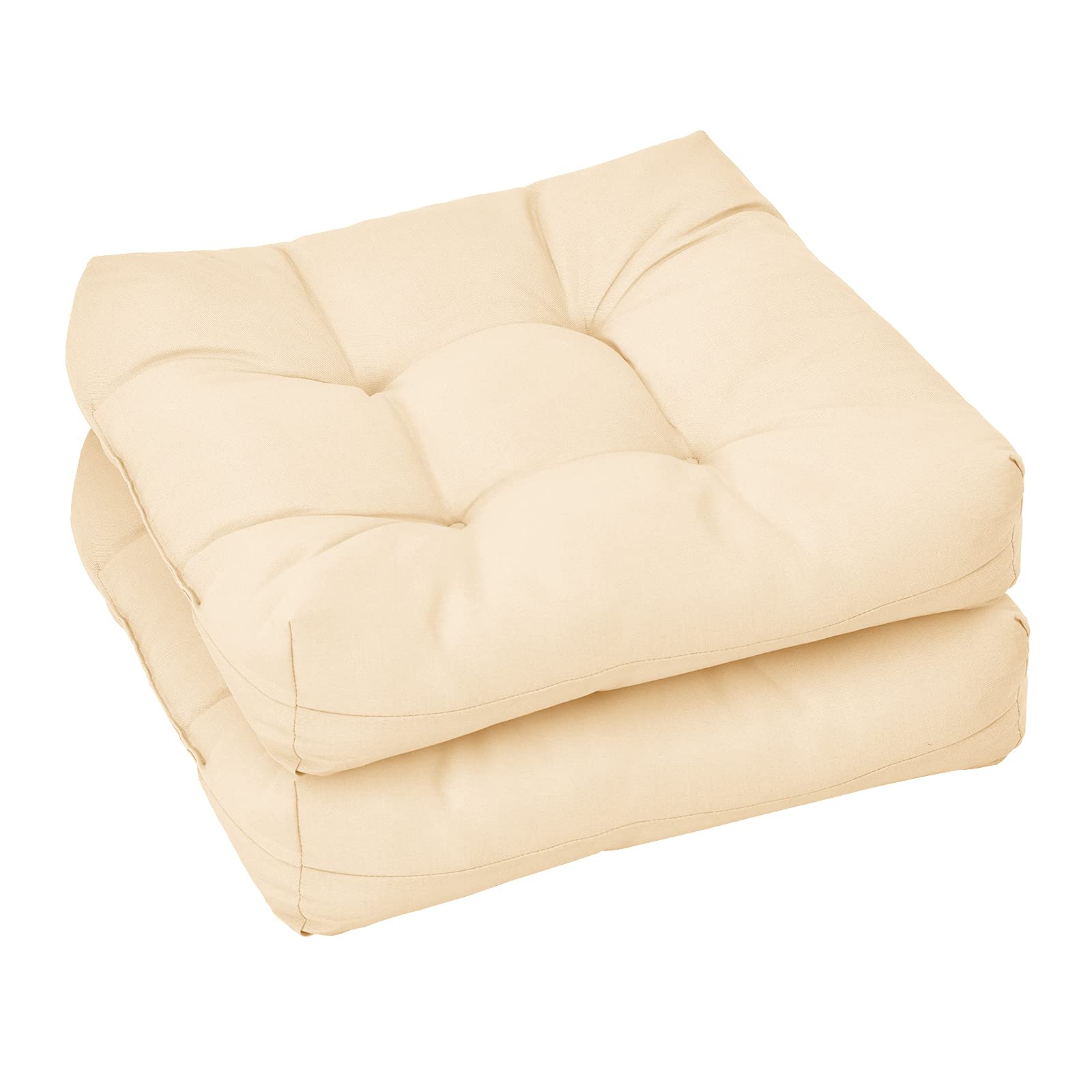 Giantex 2/4/6 Pack Tufted Patio Cushions 4 Inch Thick Outdoor Chair Pads